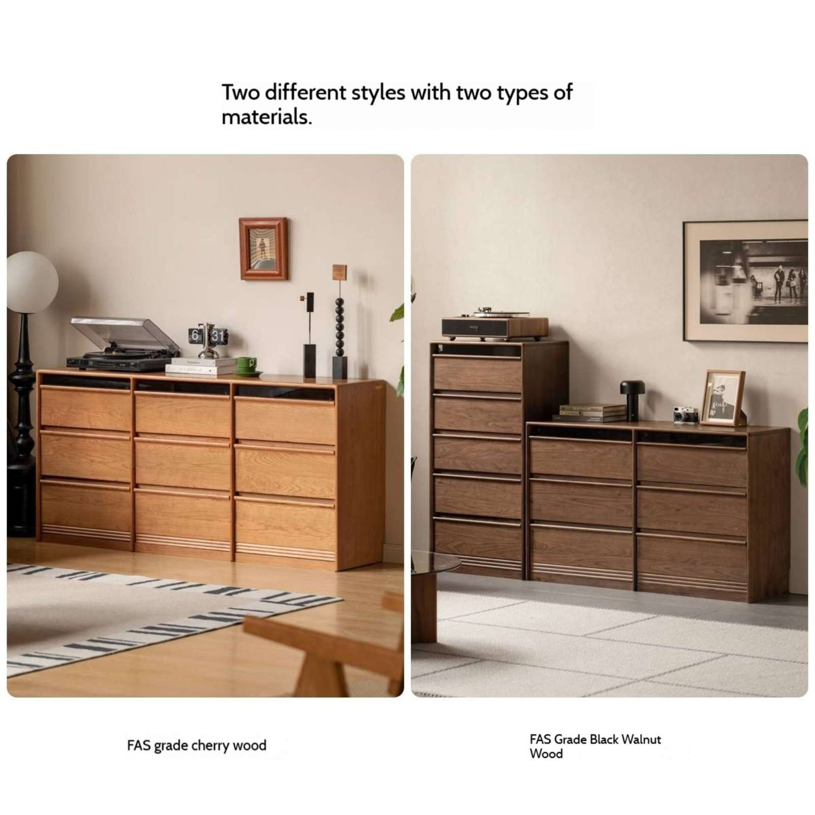 Ash Solid Wood Modern Chest of Drawers