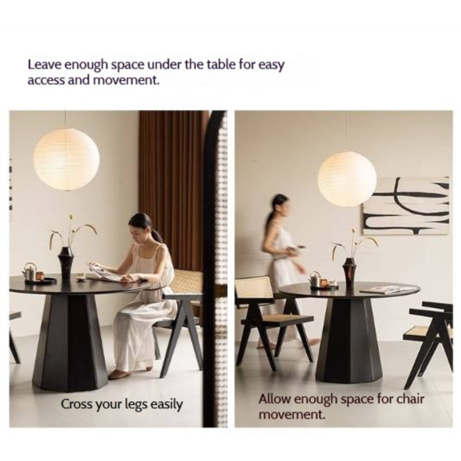 Ash Solid Wood Modern Minimalist Style Dining Table