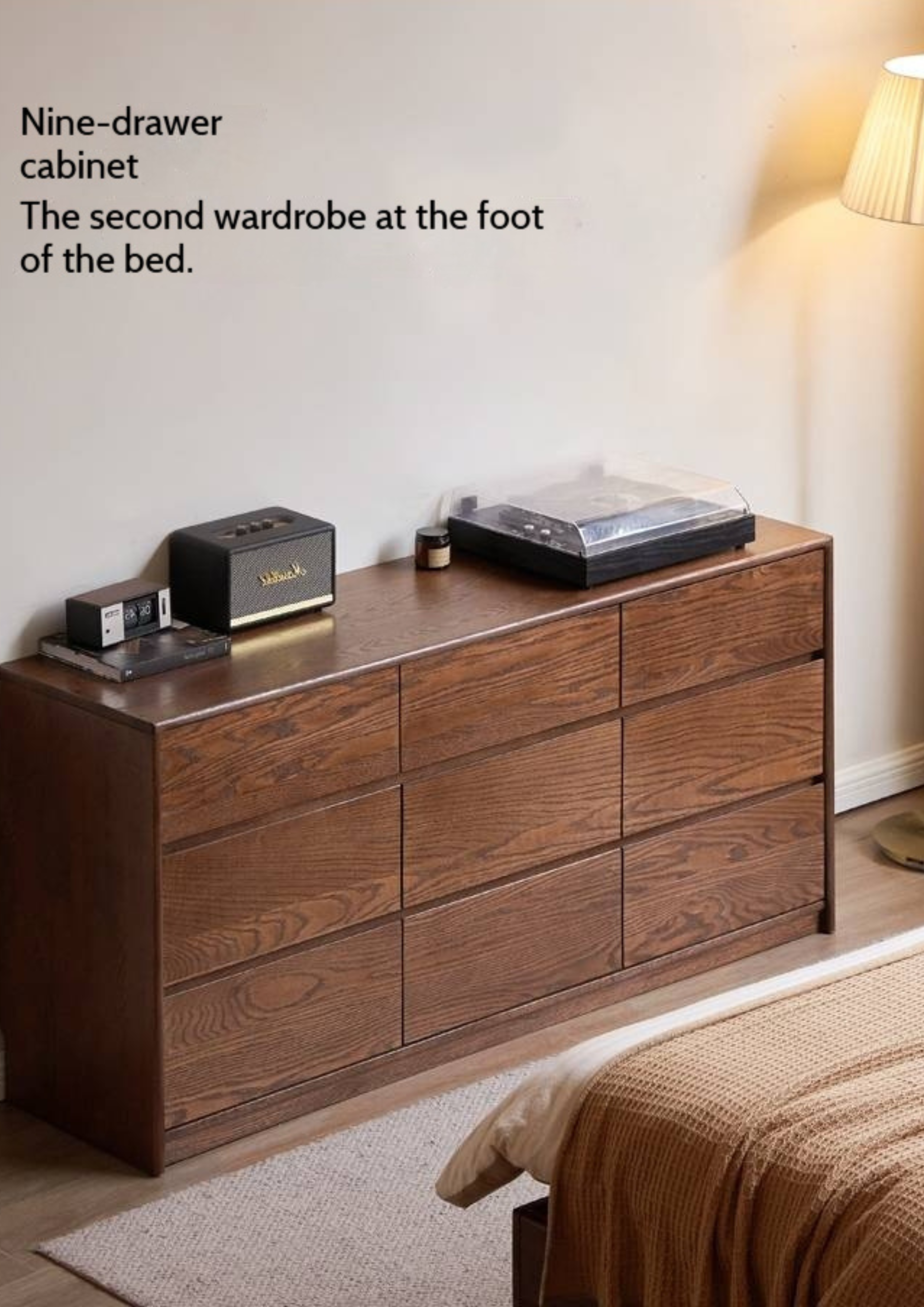 Oak Solid Wood Modern Drawer Cabinet