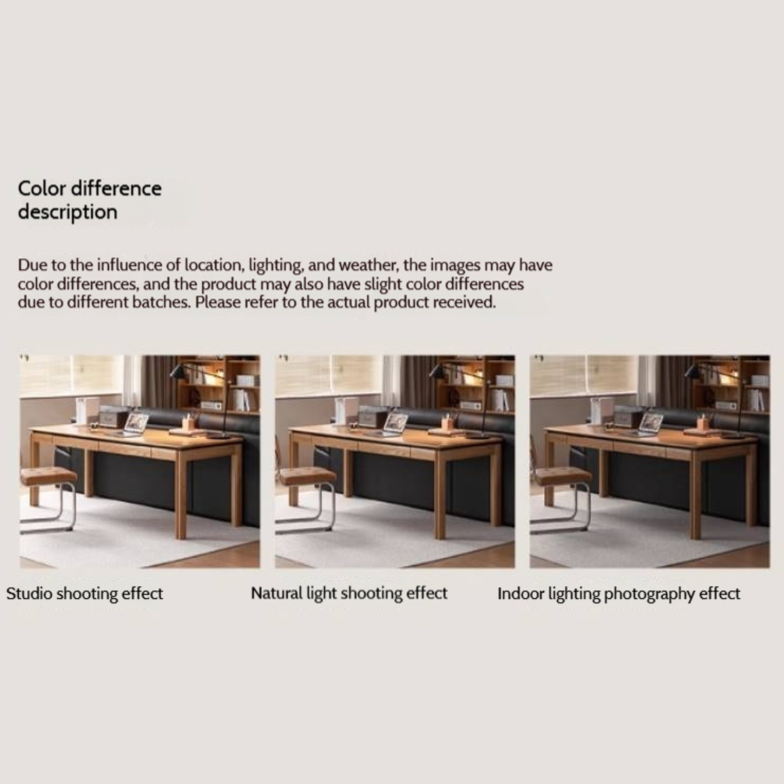 Oak, Ash Solid Wood Modern Minimalist Office Desk with Drawers