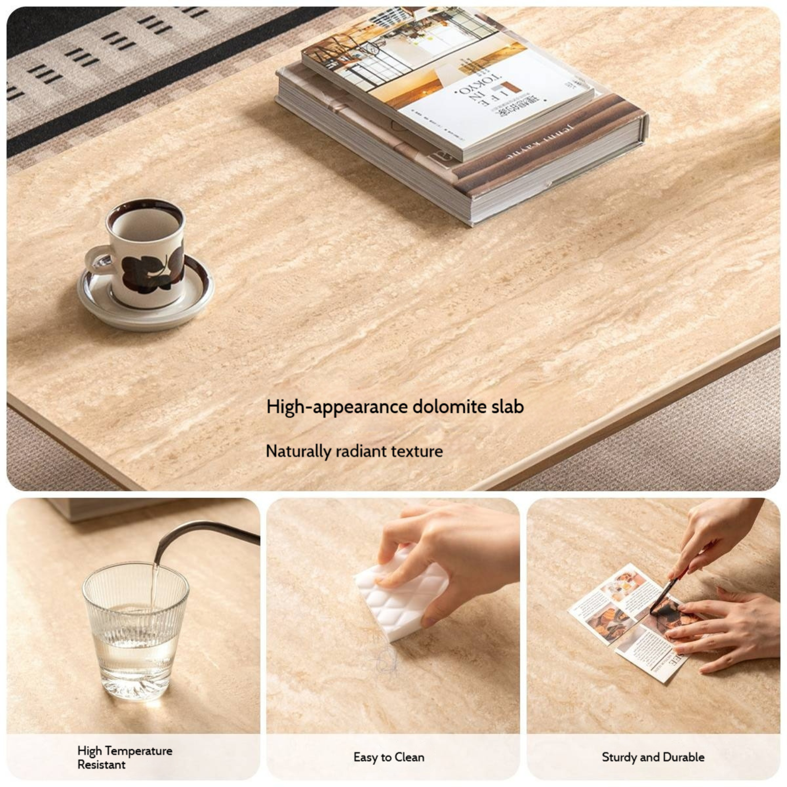 Black Walnut Solid Wood Rectangular Coffee Table