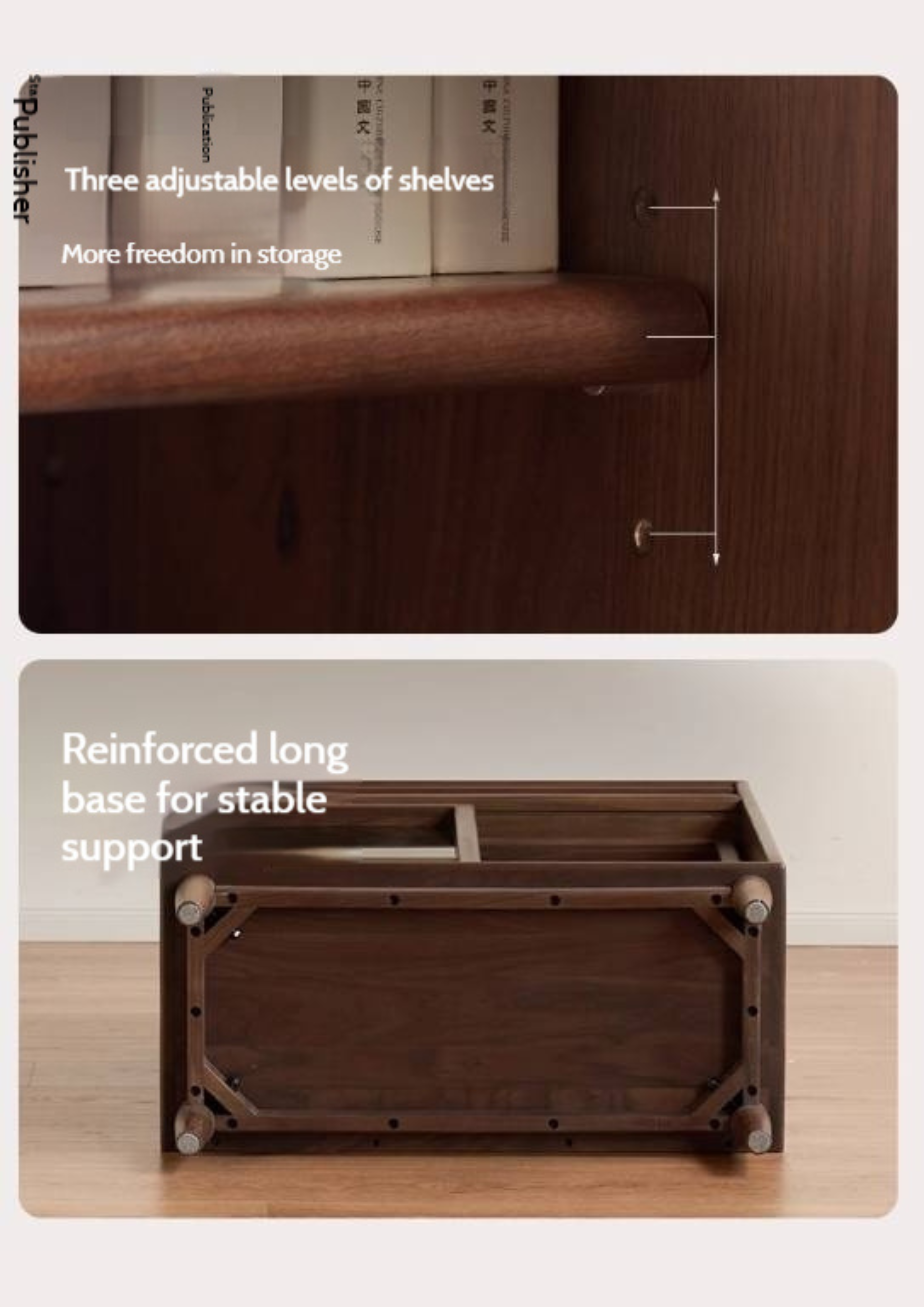 Black Walnut Solid Wood Modern Side Cabinet