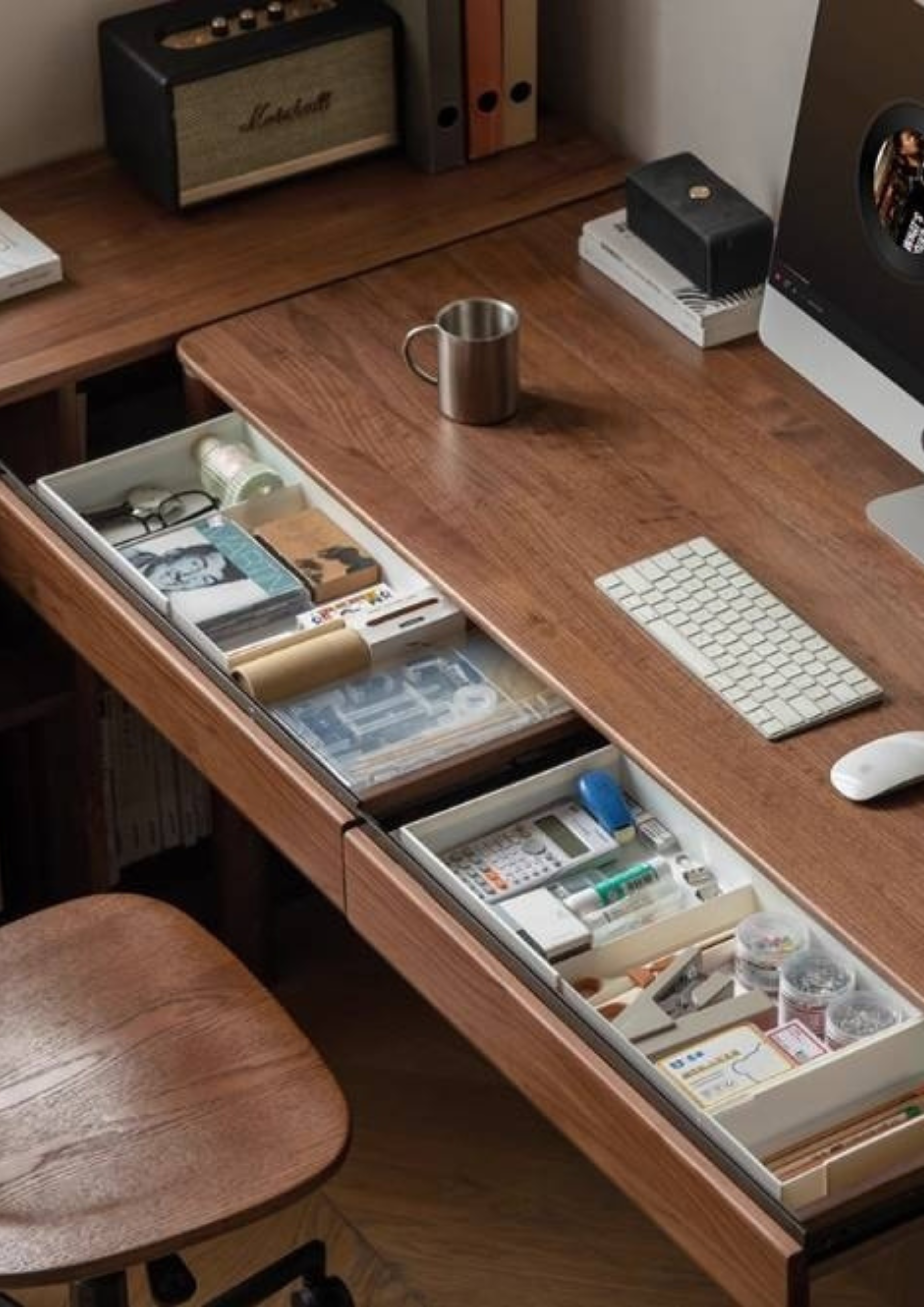 Black Walnut Solid Wood Luxury Office Desk