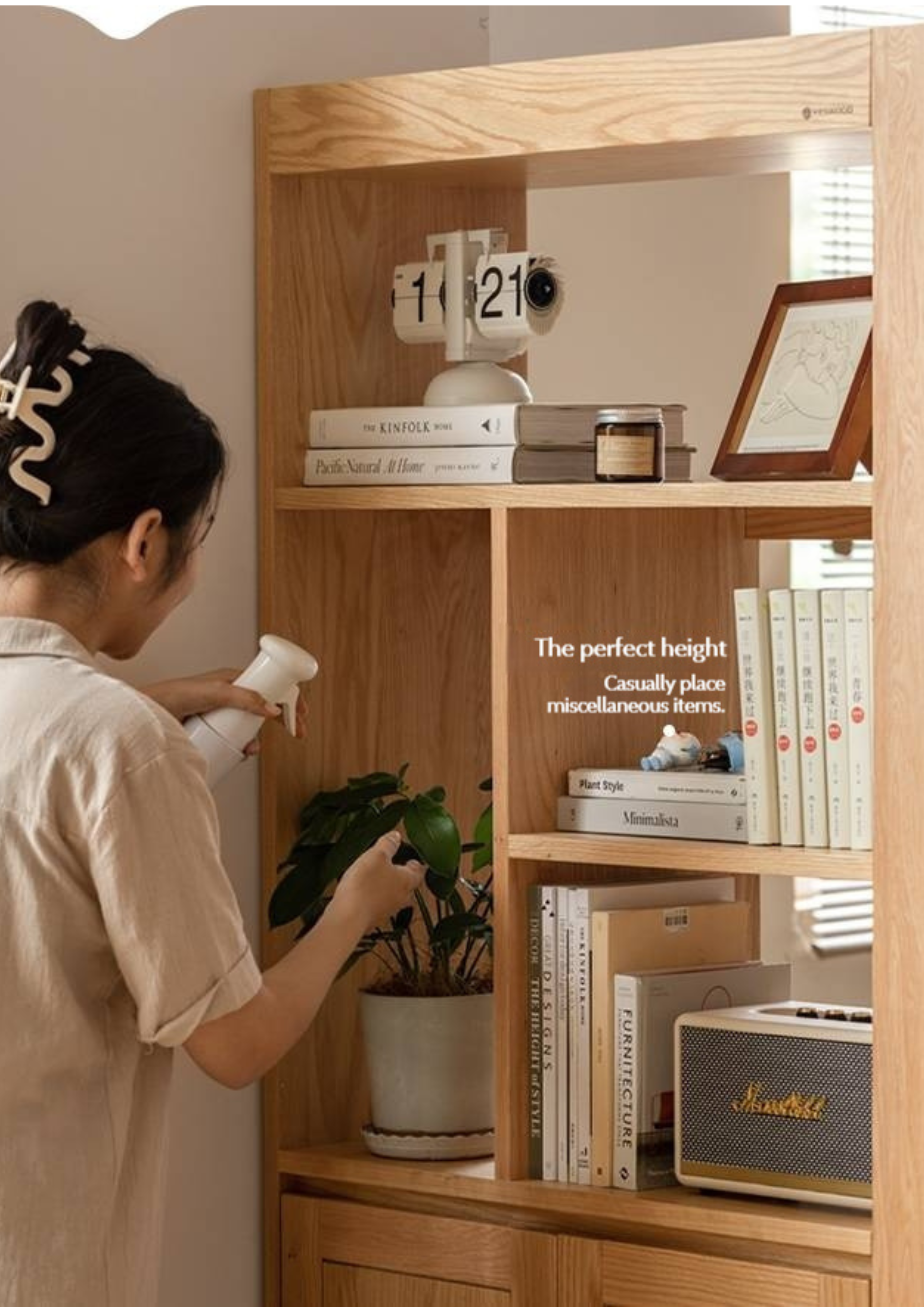 Oak, Ash Solid Wood Partition Cabinet