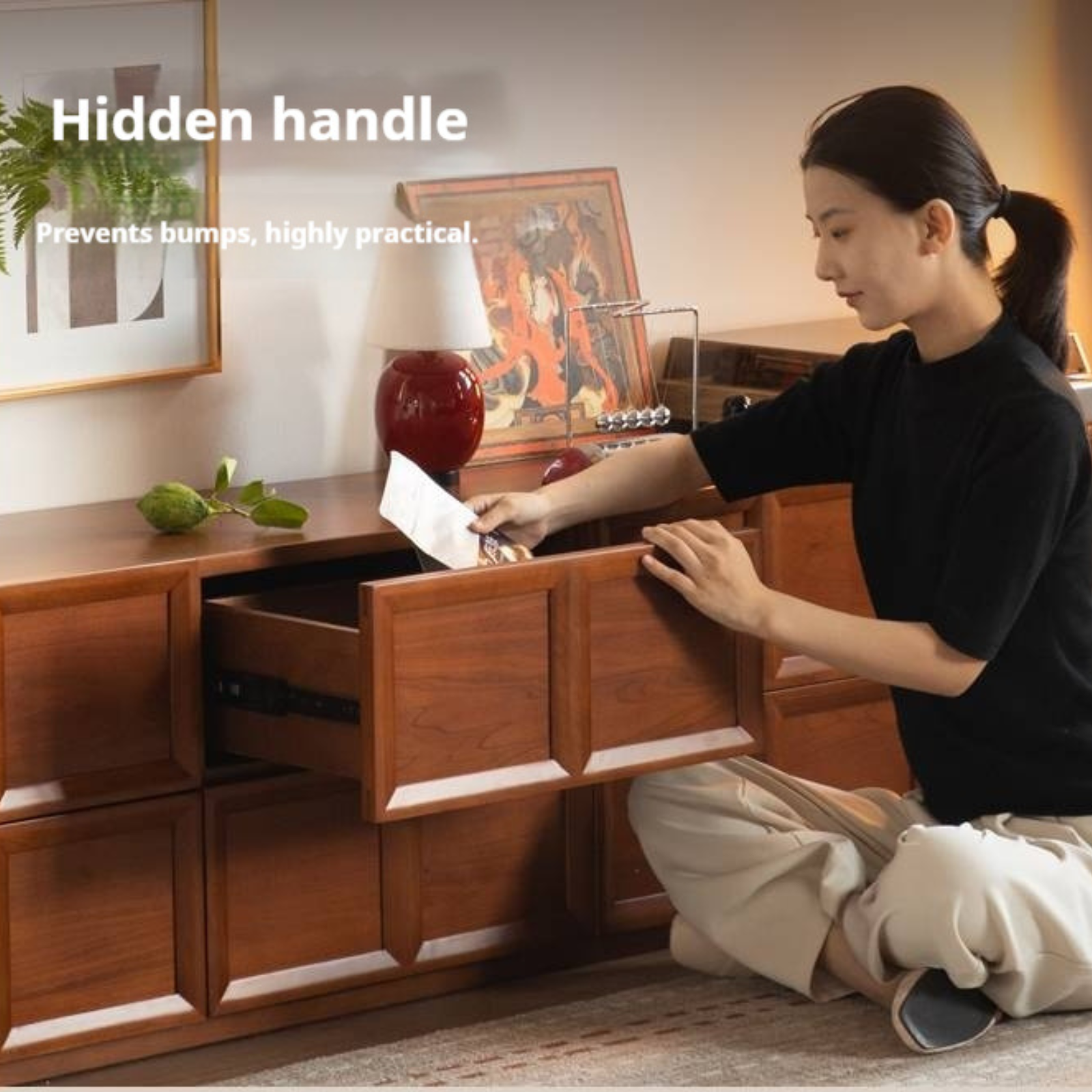 Tulipwood Solid Wood Antique Style TV Cabinet