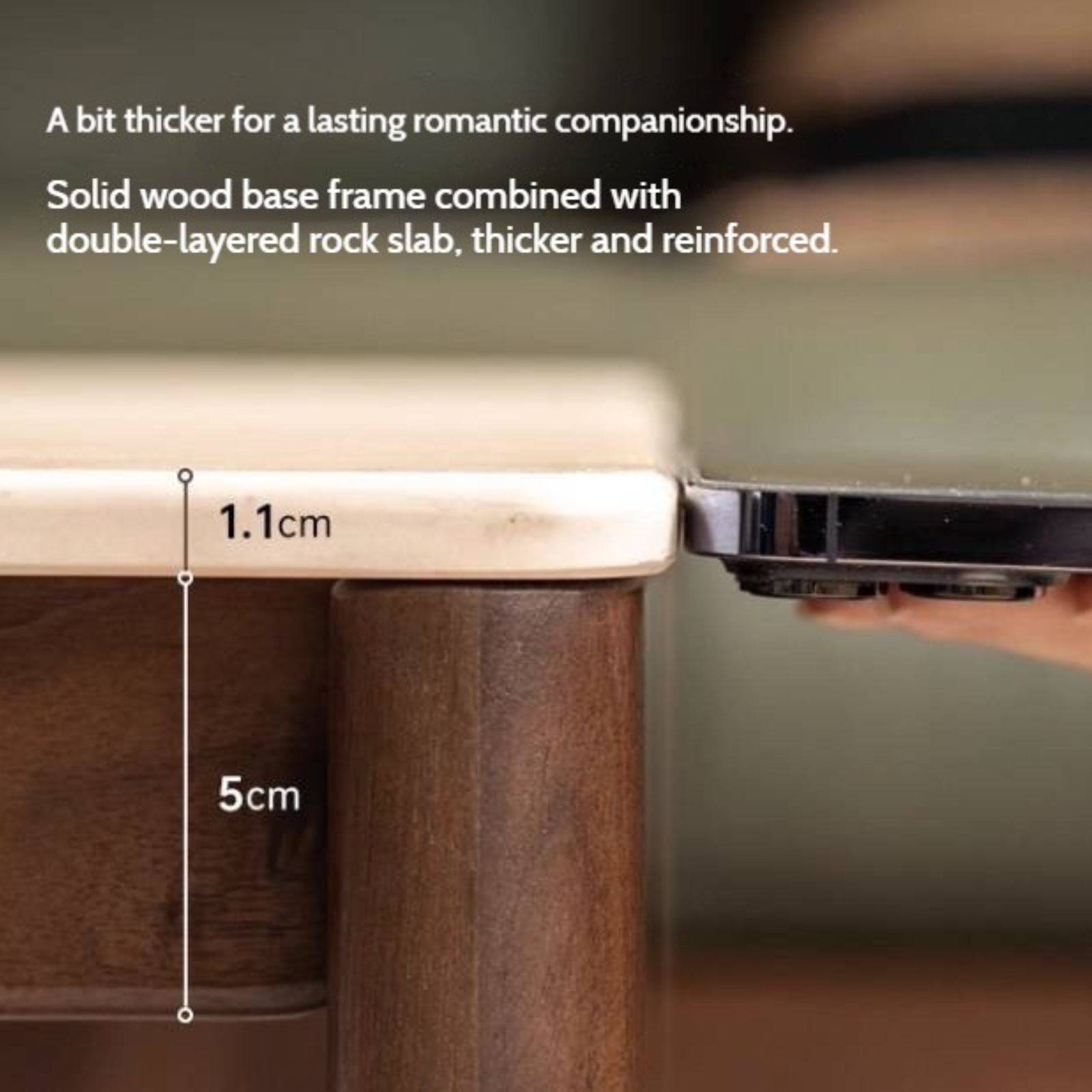 Black Walnut Solid Wood Rectangular Tea Table