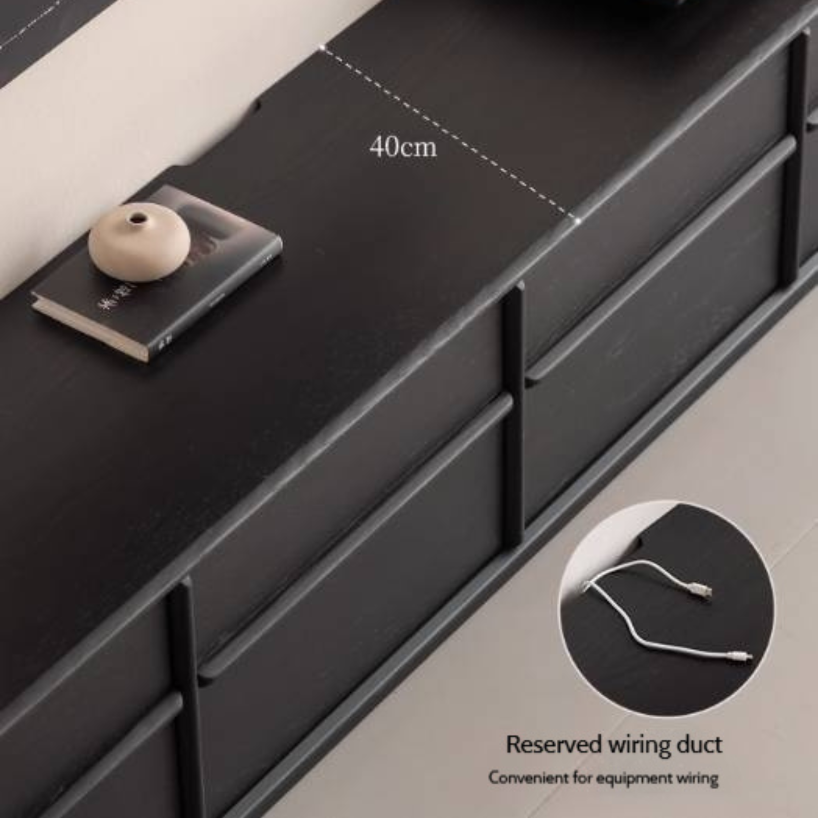 Oak Solid Wood Skeleton Line Modern TV Stand