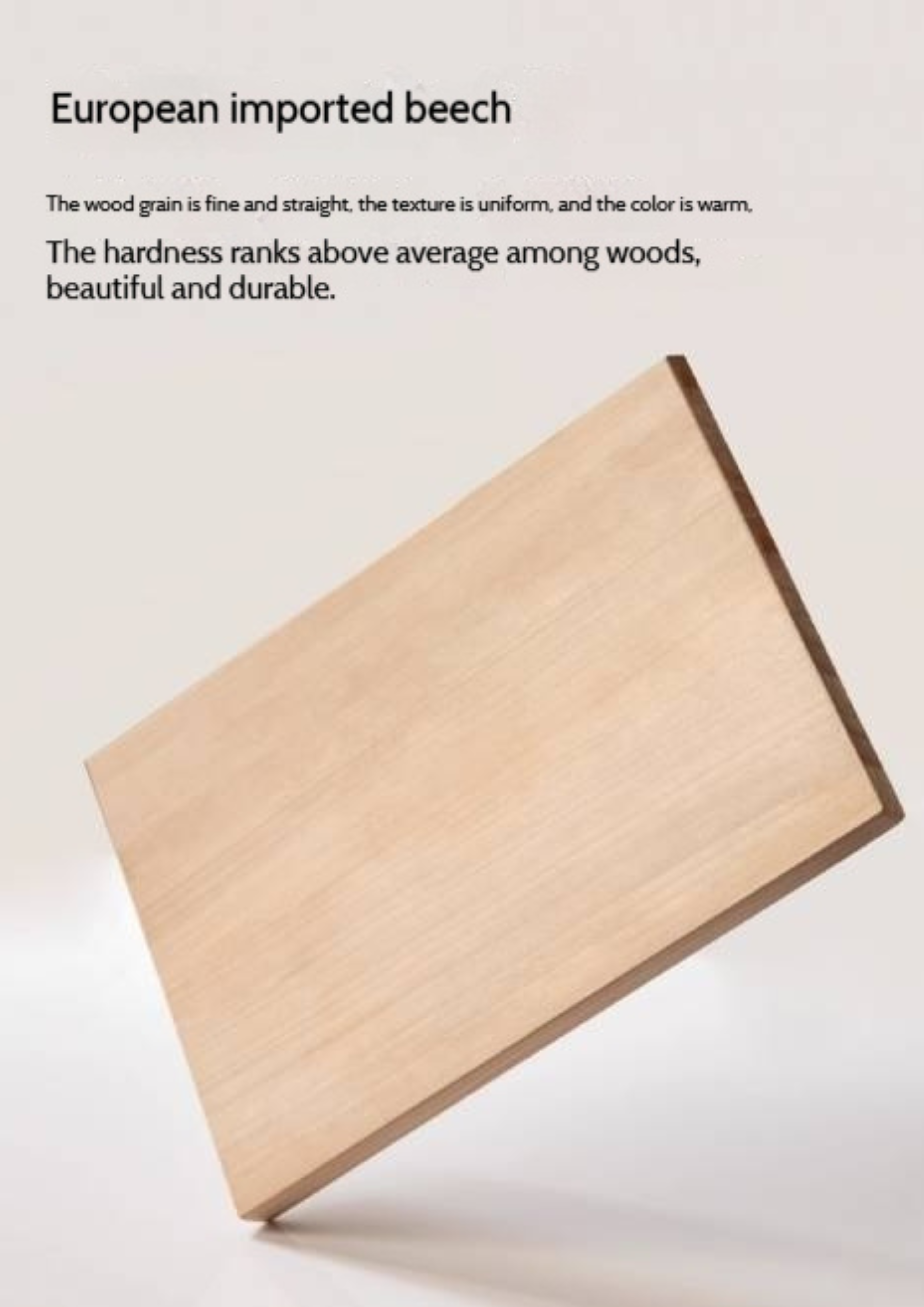 Beech Solid Wood Log Style Nightstand