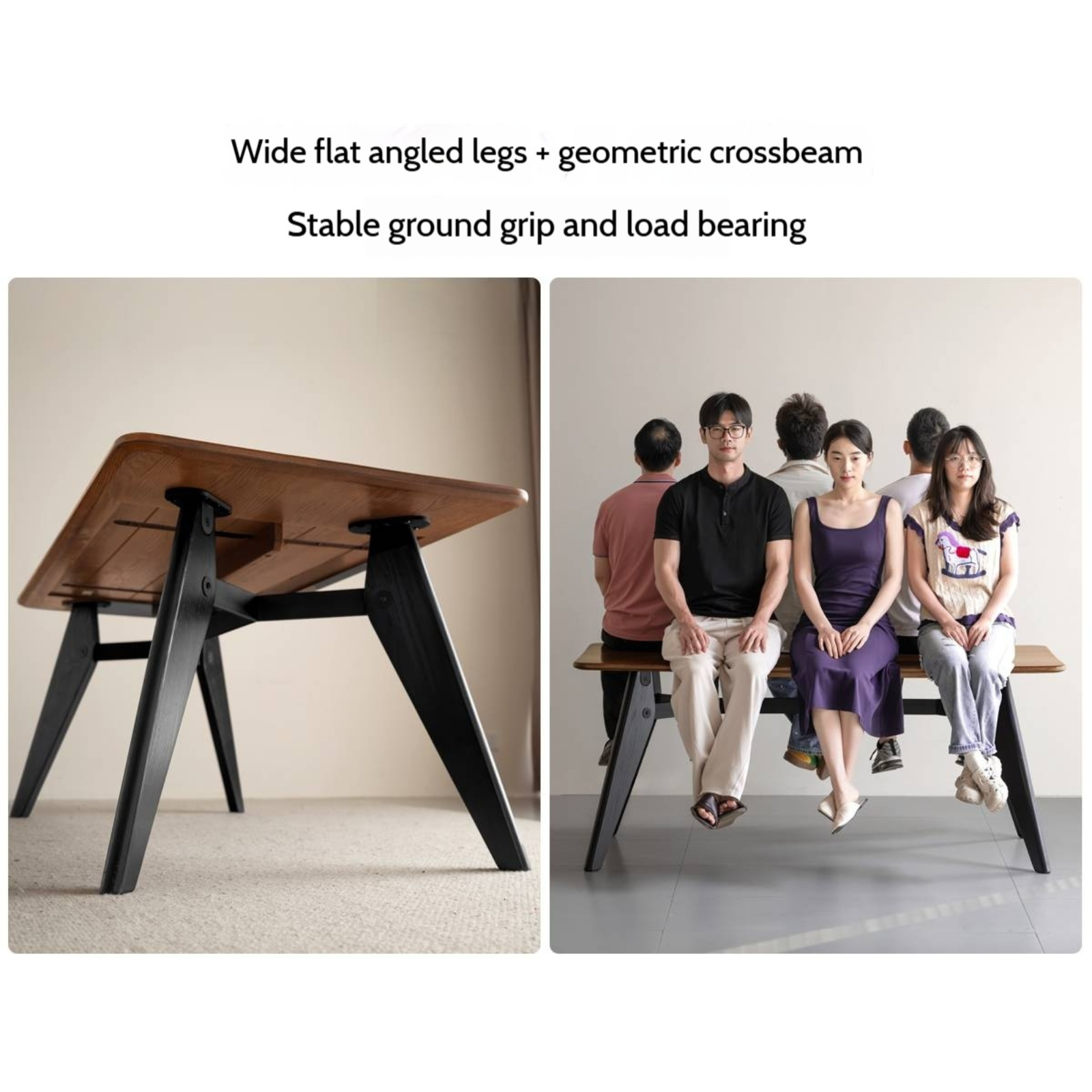 Oak Solid Wood Italian Light Luxury Dining Table