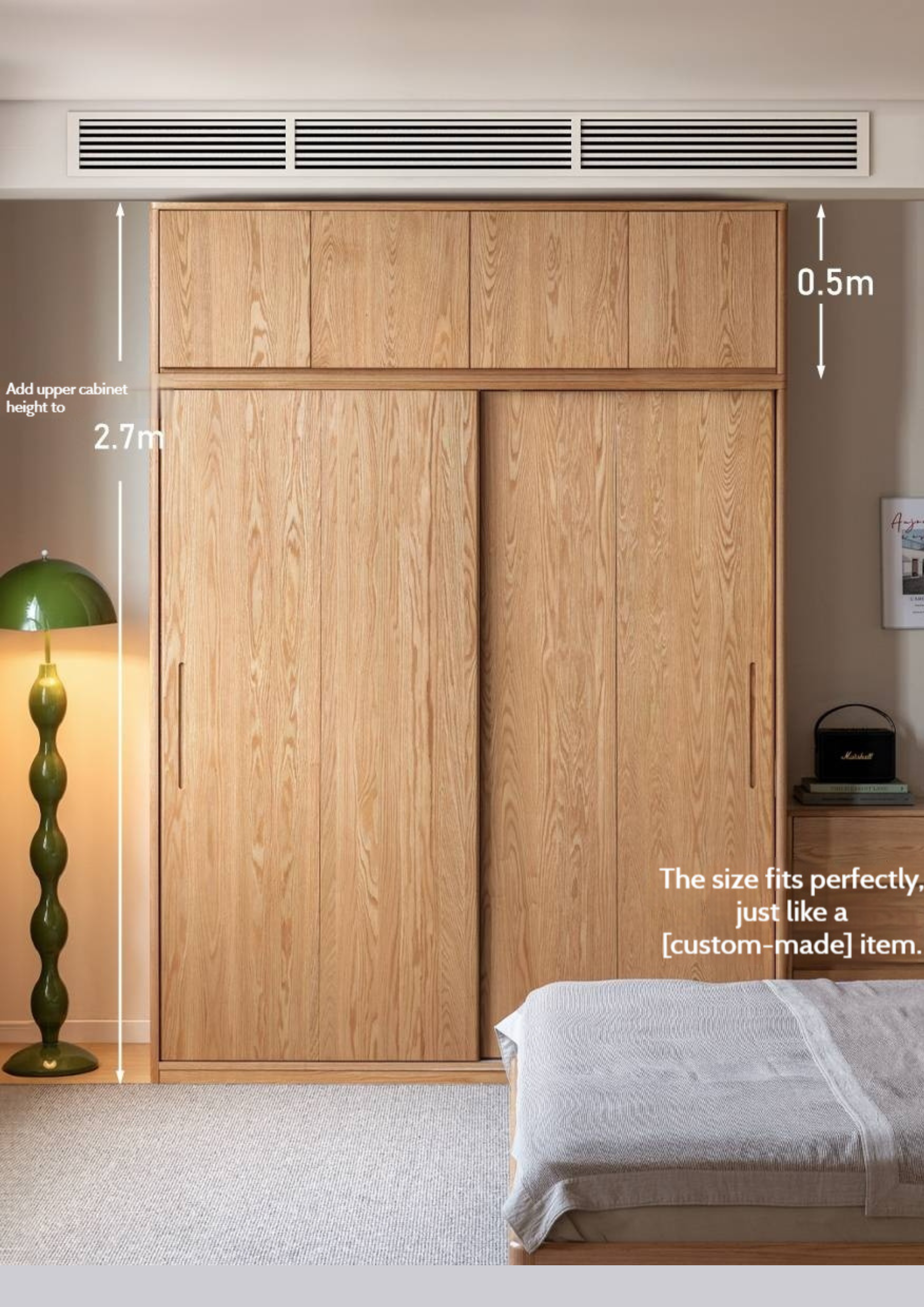 Oak, Ash, Cherry Solid Wood Modern Simple Wardrobe Top