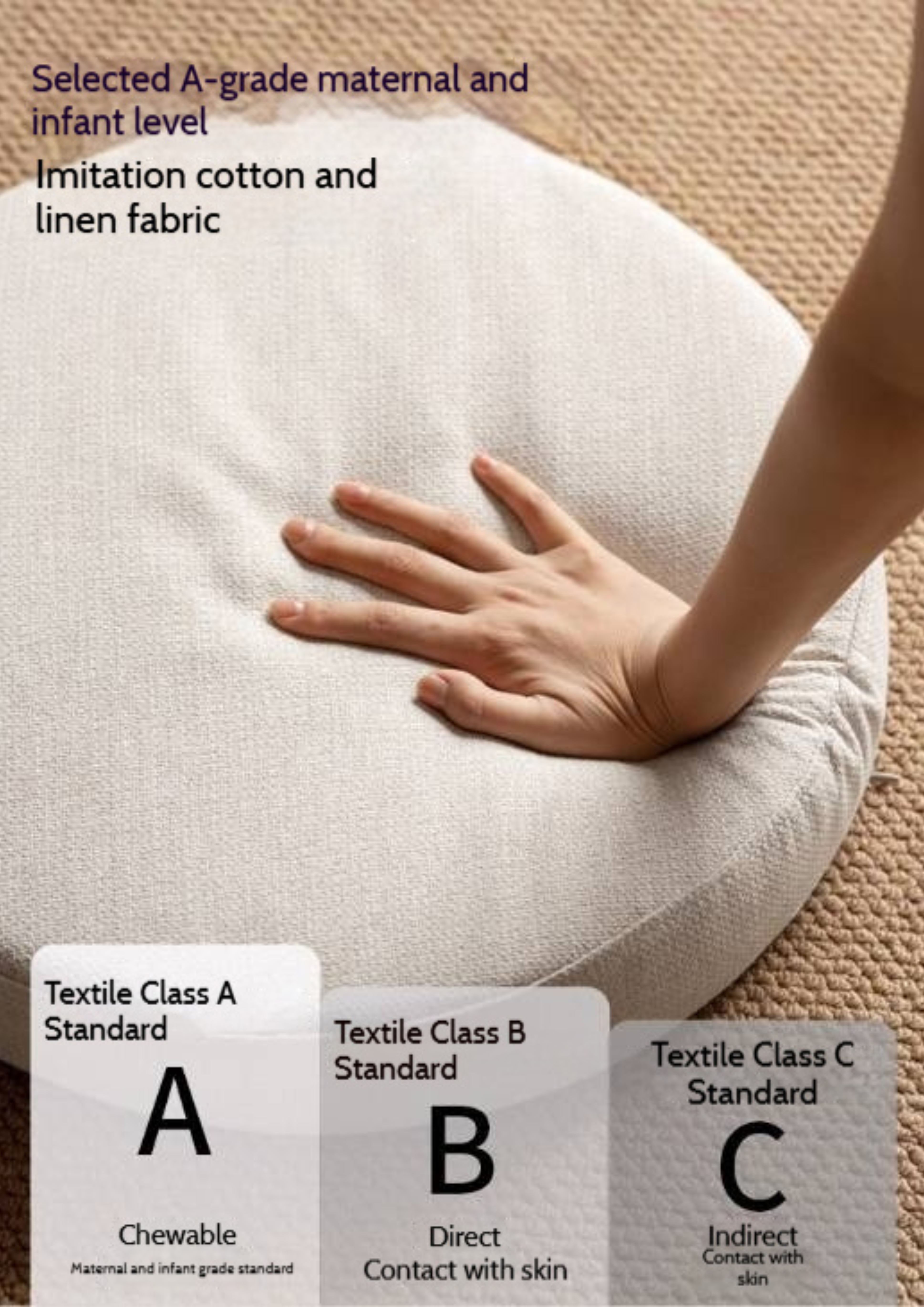 Ash Solid Wood Dual Use Round Coffee Table