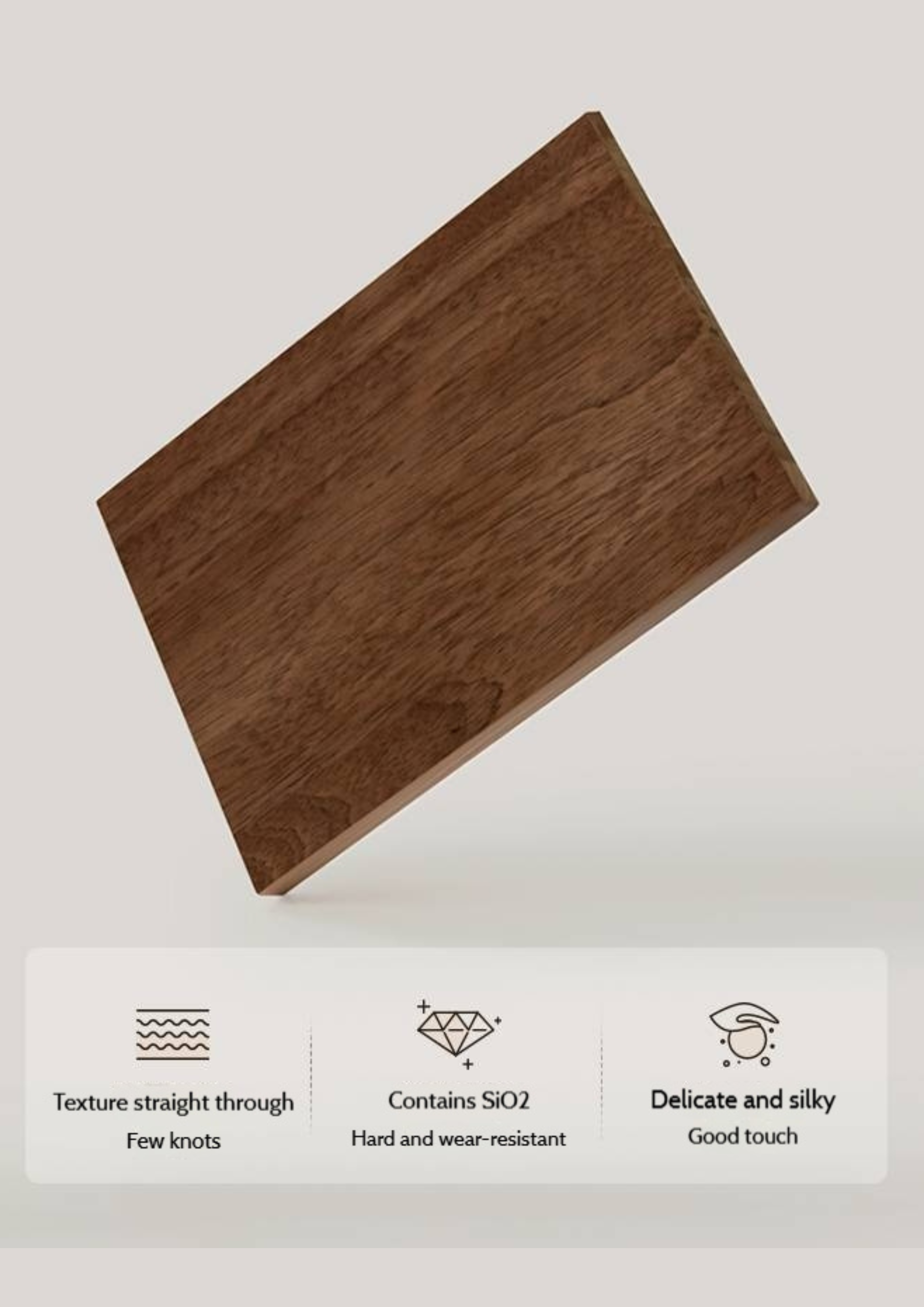 Sandalwood Solid Wood Italian Light Luxury Rock Plate Tea Table