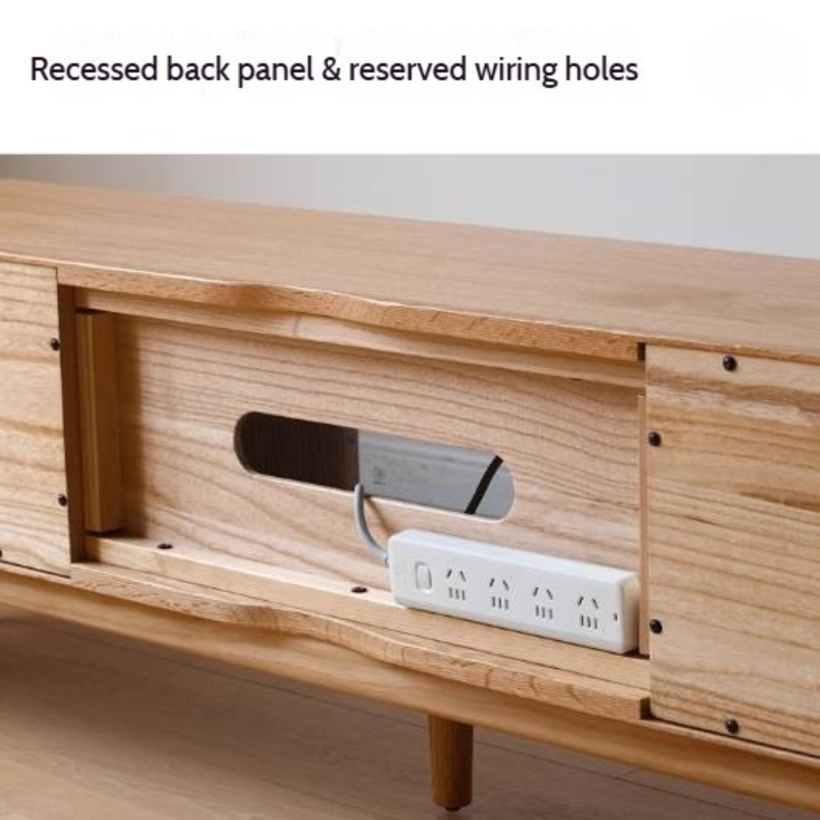 Oak Solid Wood Modern TV Cabinet