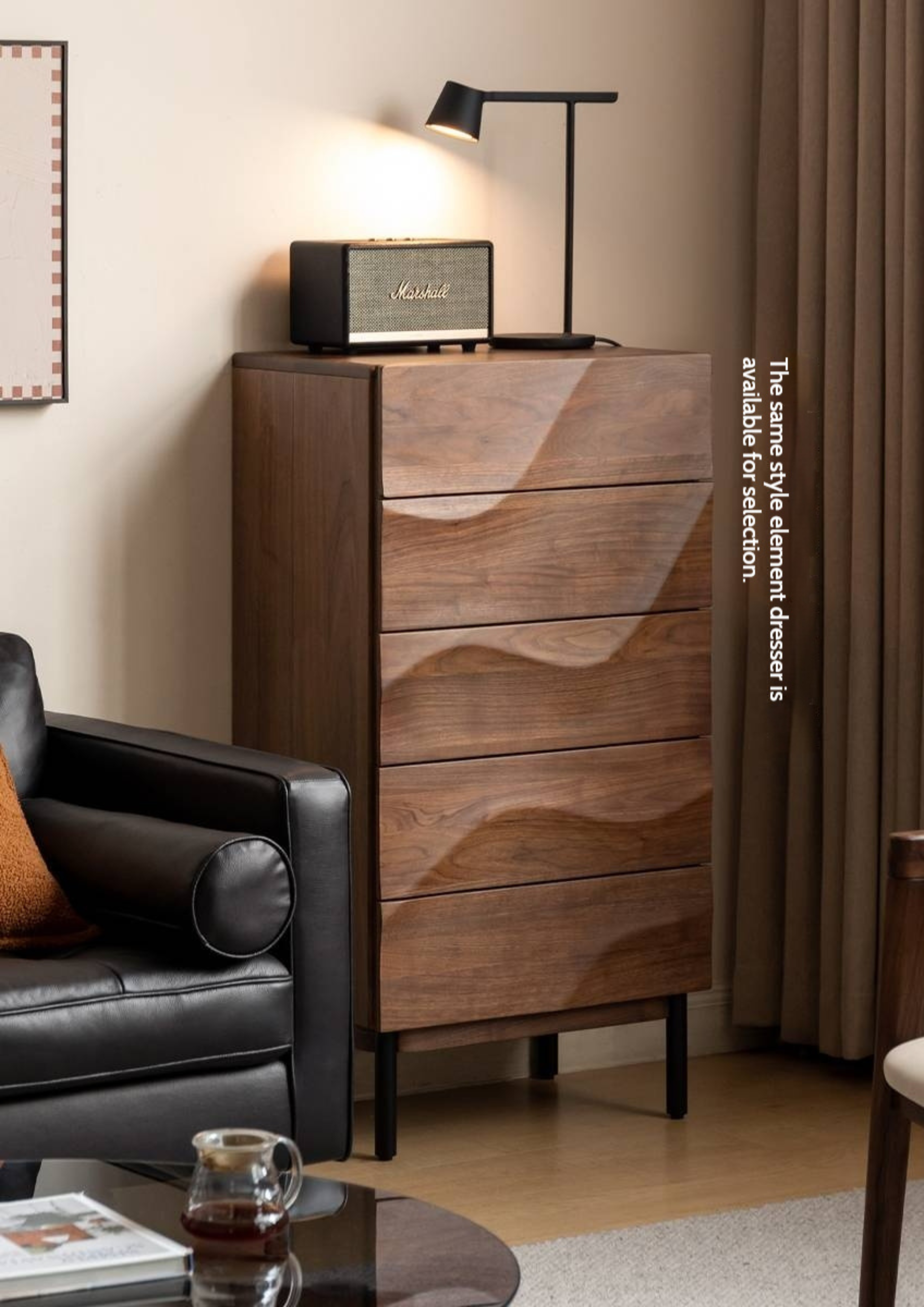 Black Walnut Solid Wood Luxury Nightstands