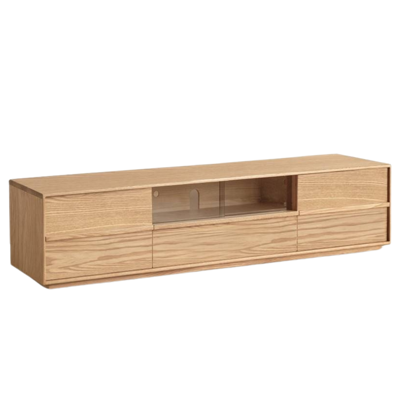 Ash Solid Wood Wabi-Sabi Style TV Cabinet