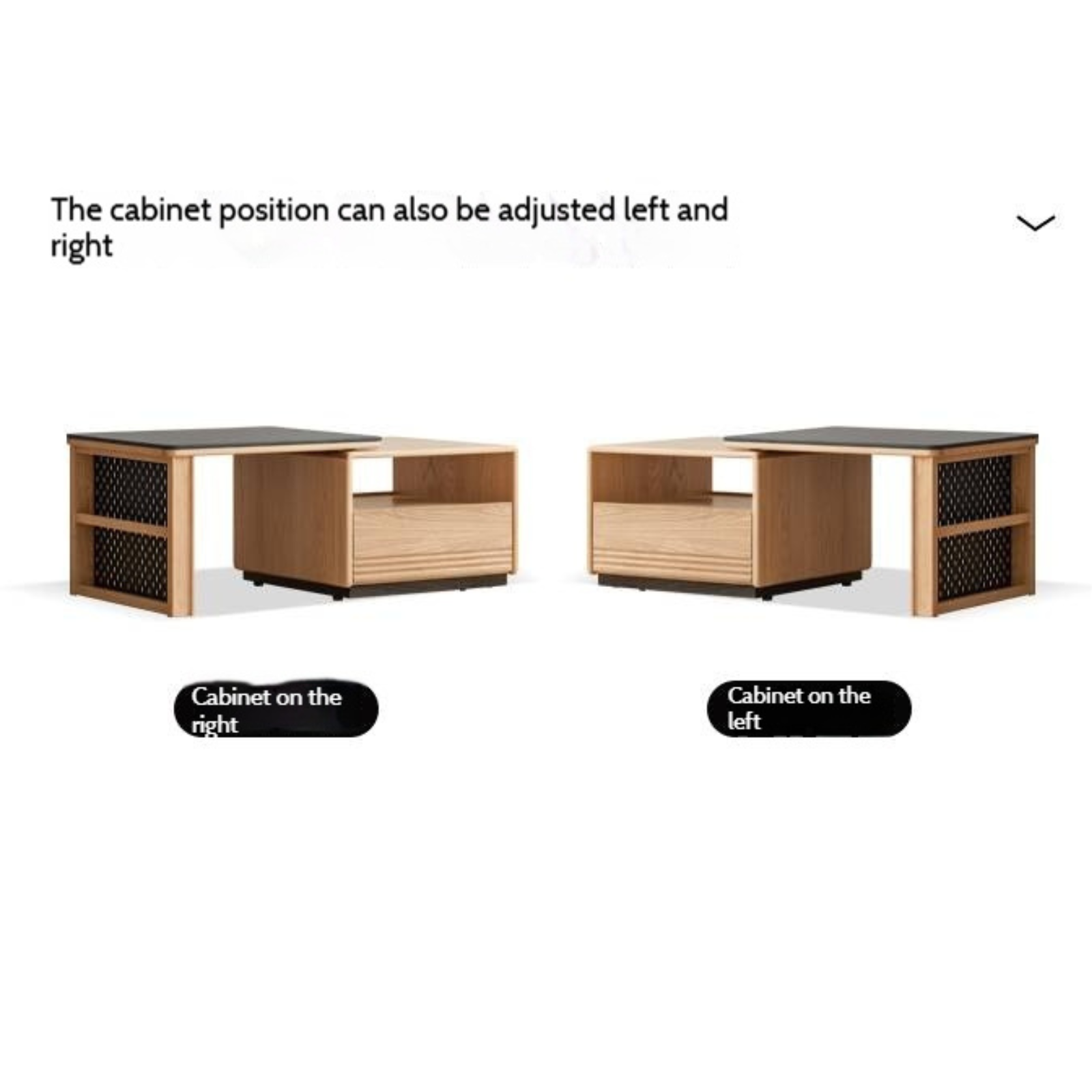 Beech Solid Wood Removable Rock Plate Telescopic Tea Table