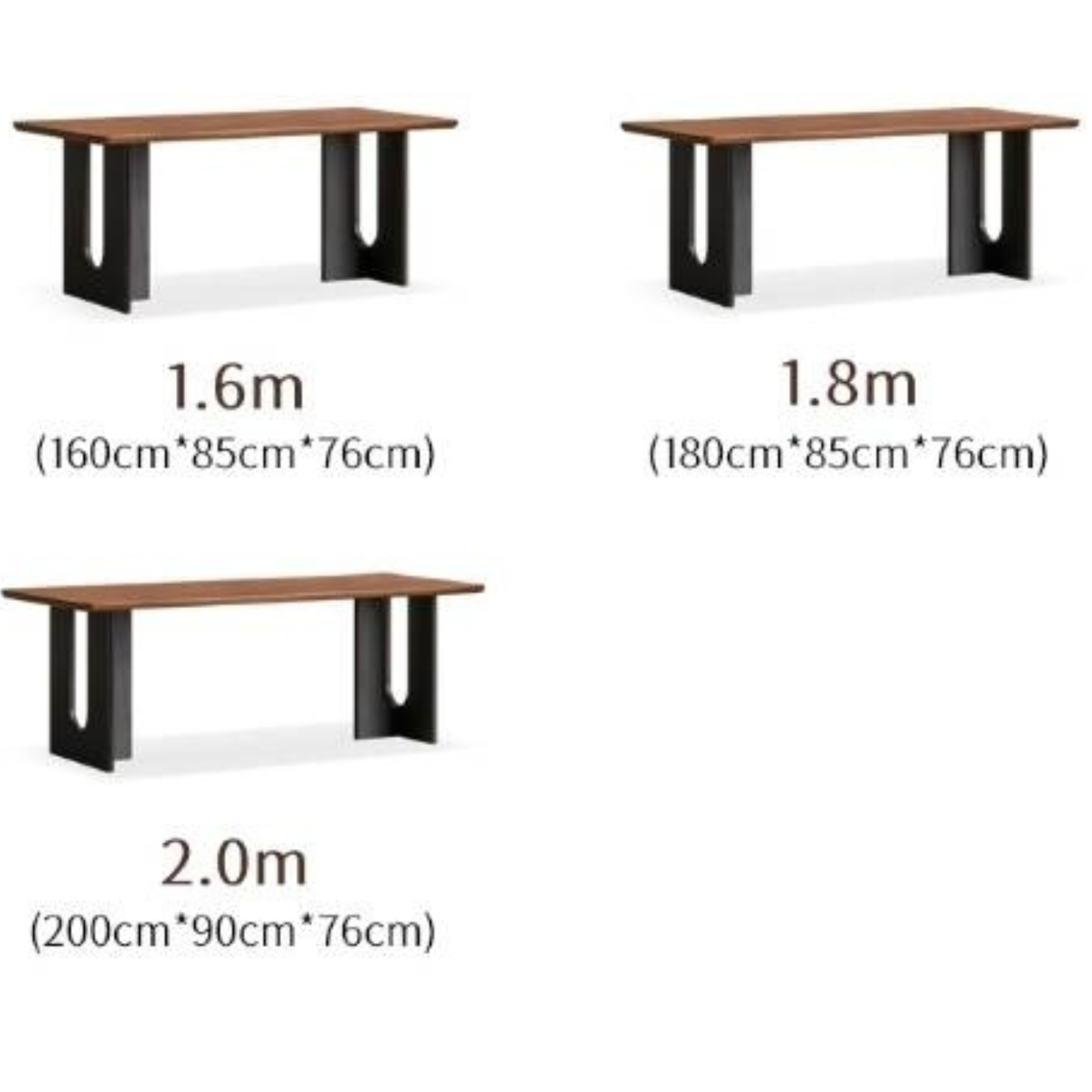 Black Walnut Solid Wood Light Luxury Dining Table