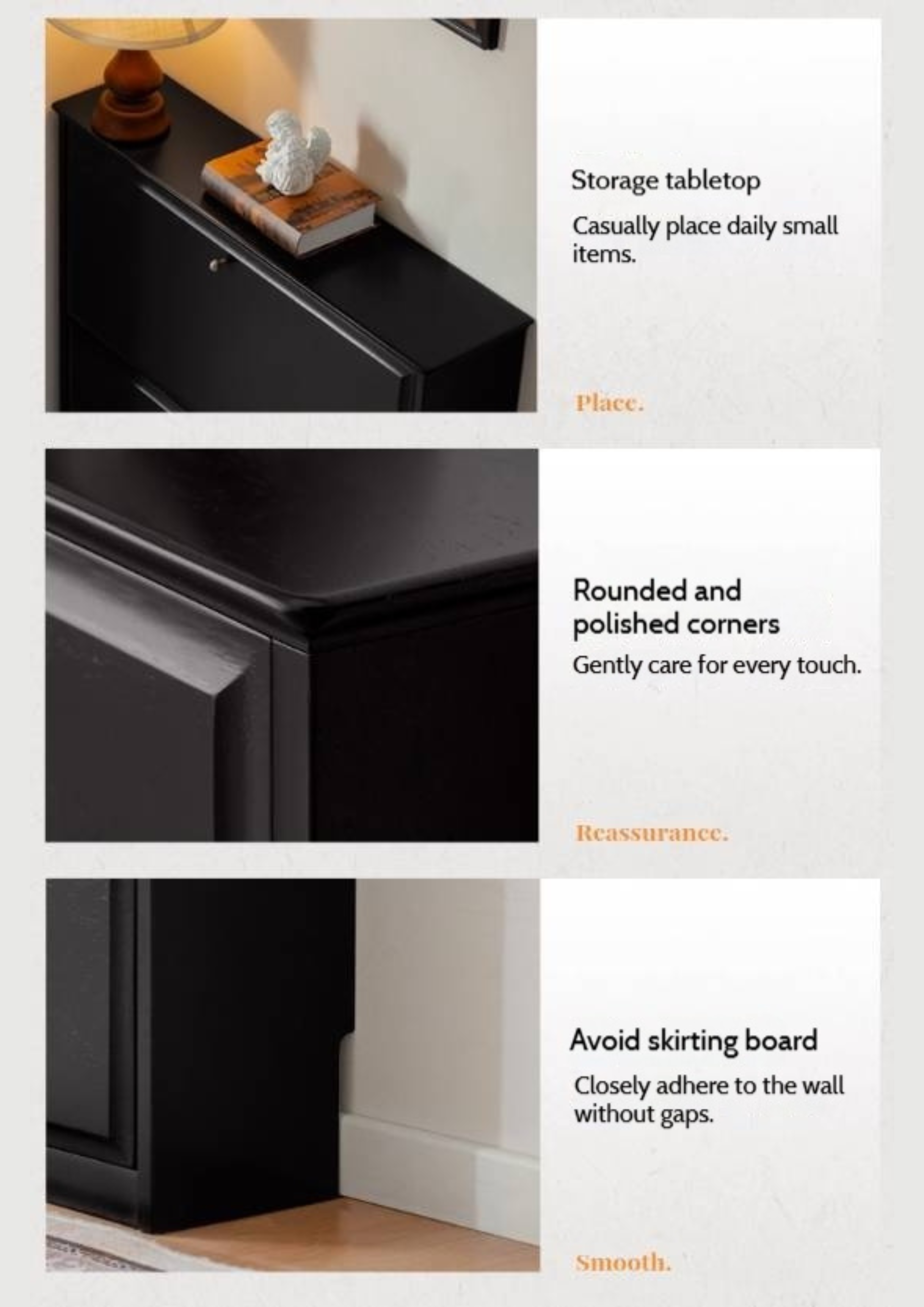 Oak Solid Wood American Retro Style Shoe Cabinet