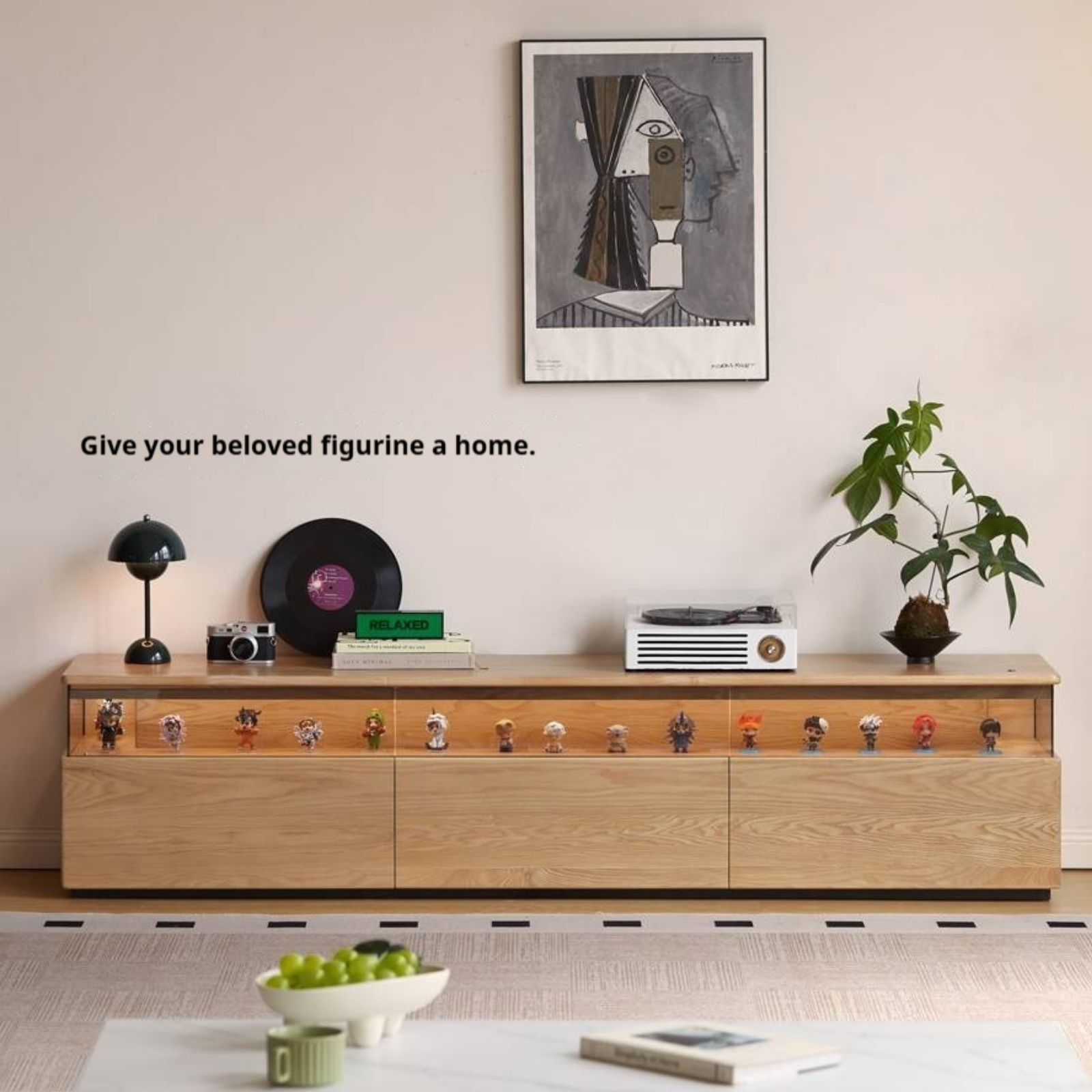 Ash Solid Wood Modern TV Cabinet