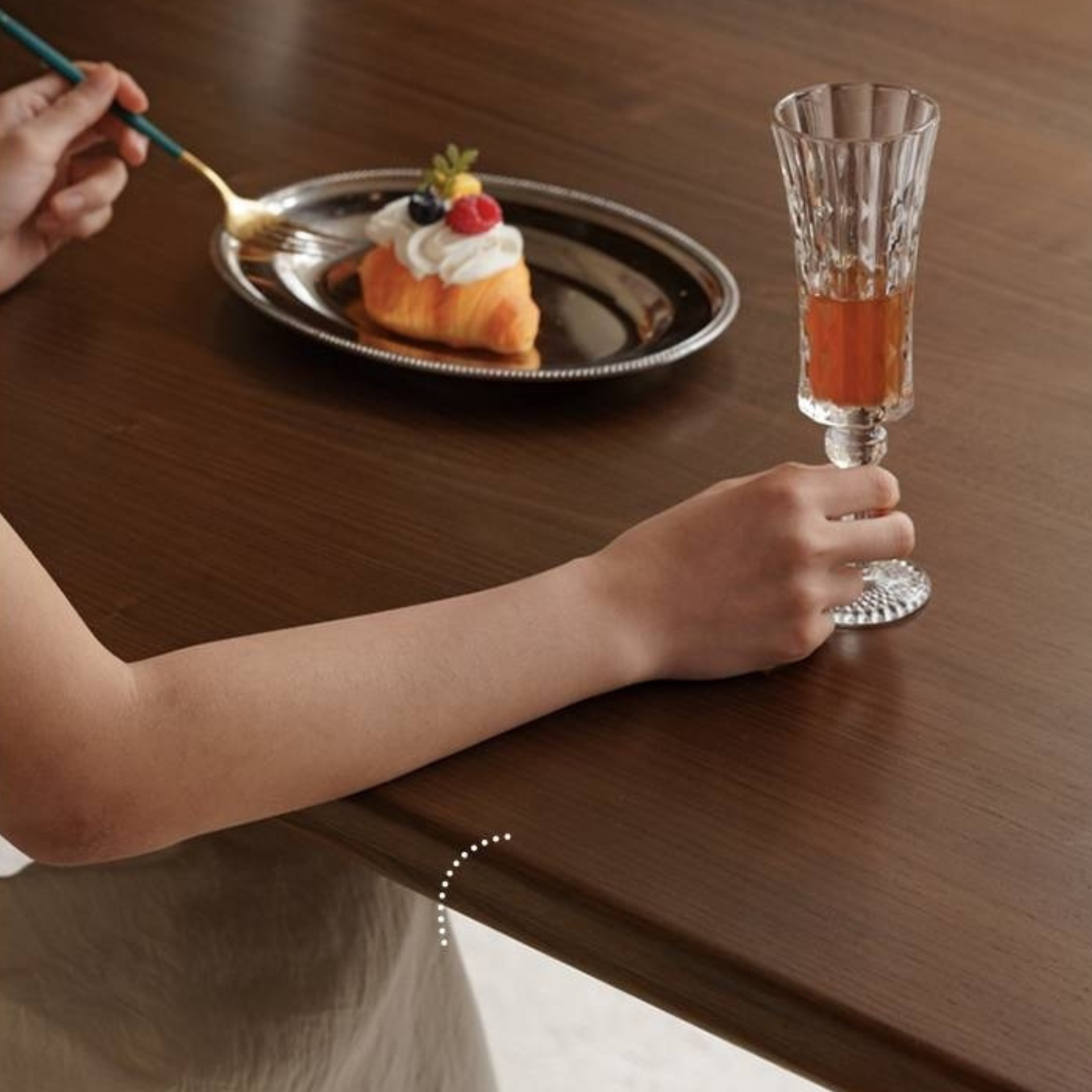 Black Walnut Solid Wood French Retro Style Dining Table