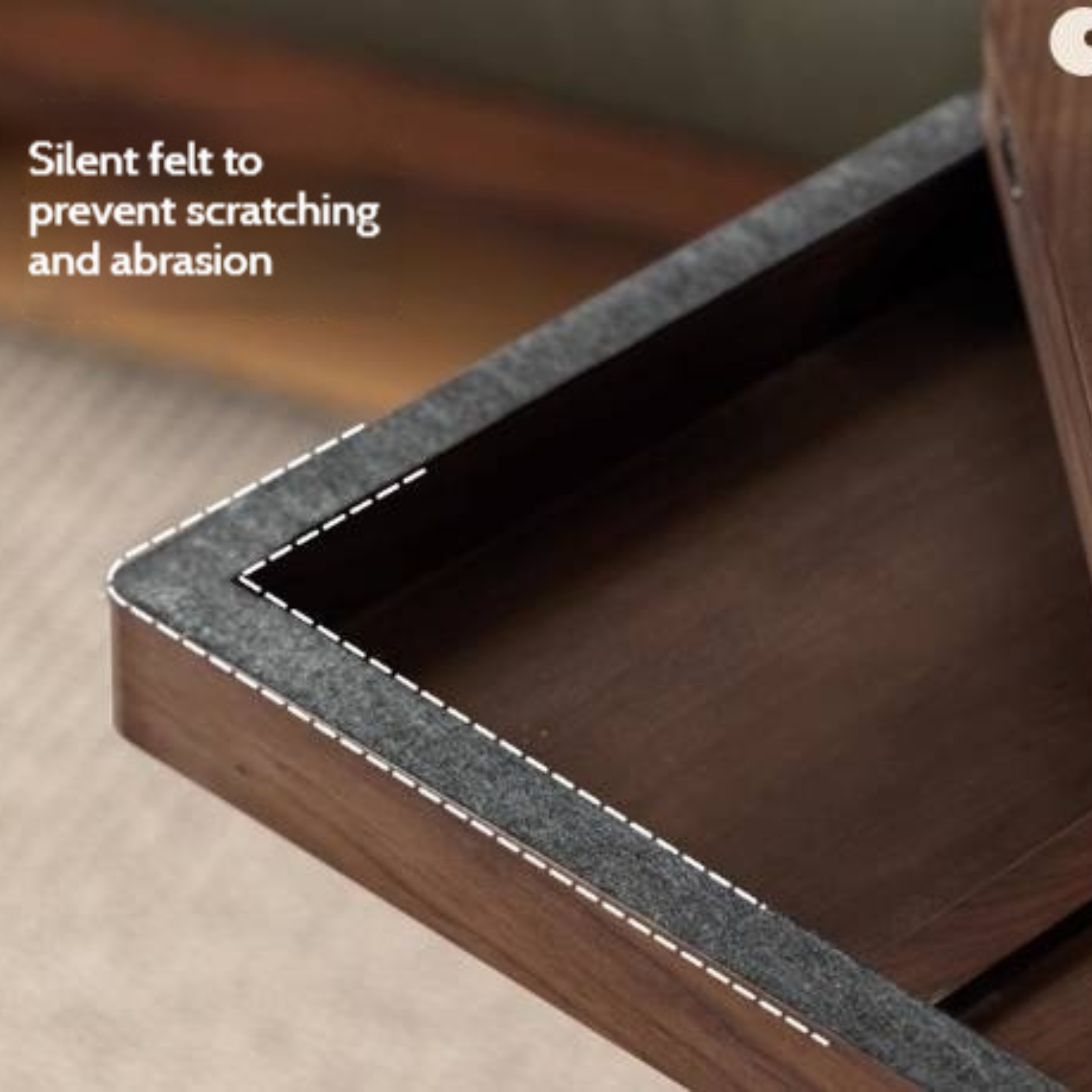 Black Walnut, Oak Solid Wood Folding Tea Table