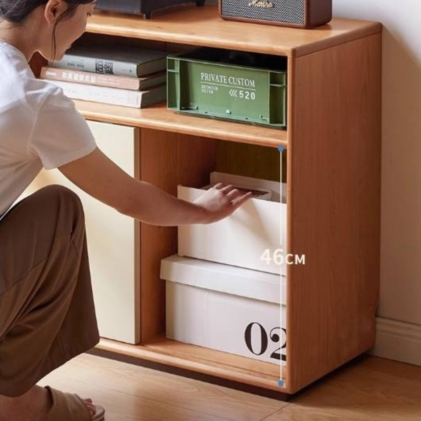 Cherry Solid Wood Vintage Style Office Desk