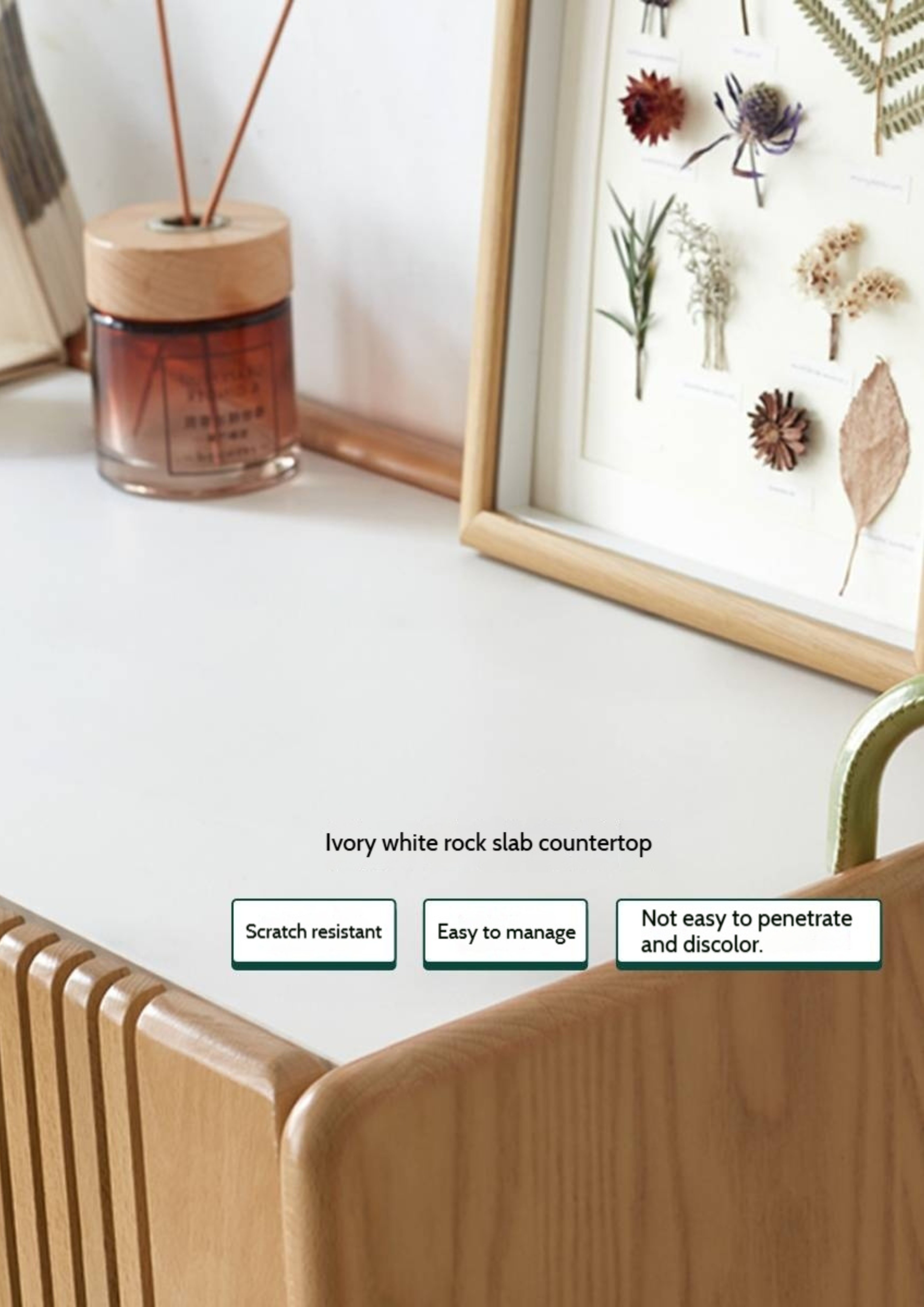 Ash, Oak Solid Wood Rock Top Shoe Cabinet