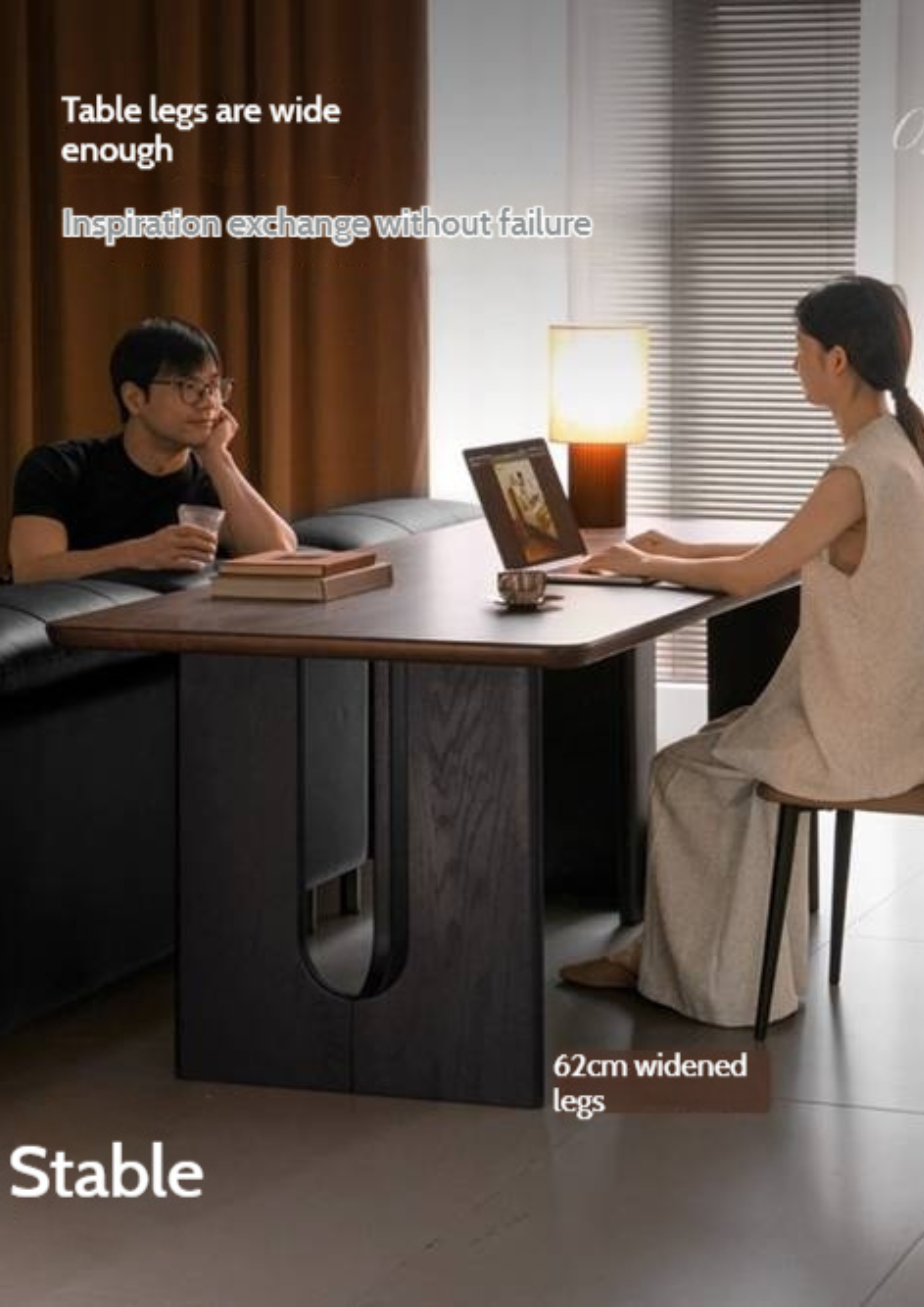 Black Walnut Solid Wood Light Luxury Dining Table