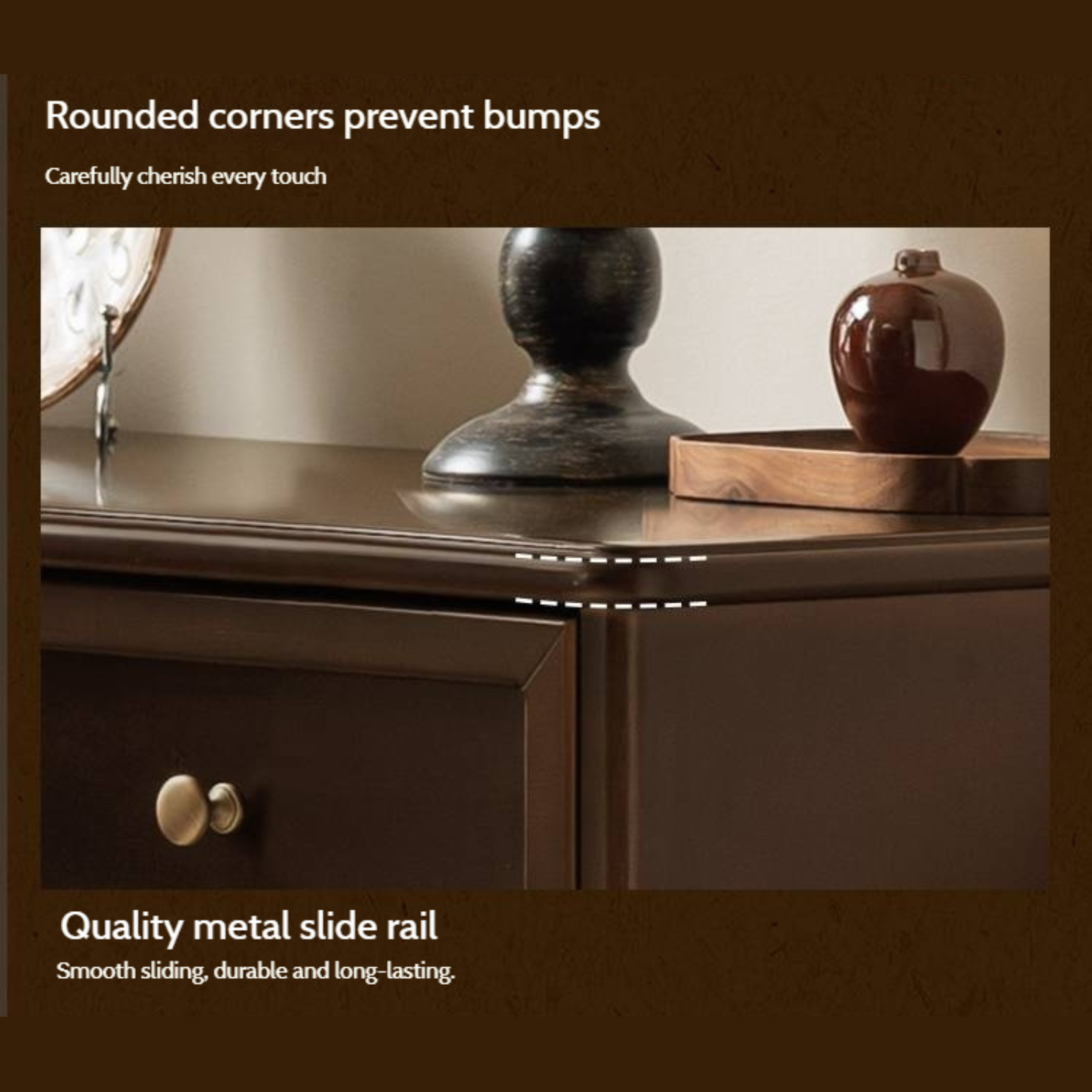 Poplar Solid Wood American Retro Shoe Cabinet.