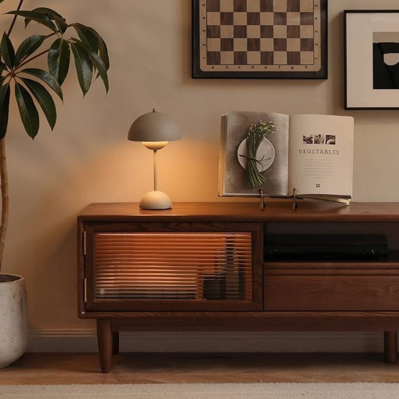 Ash Solid Wood Modern Minimalist TV Stand