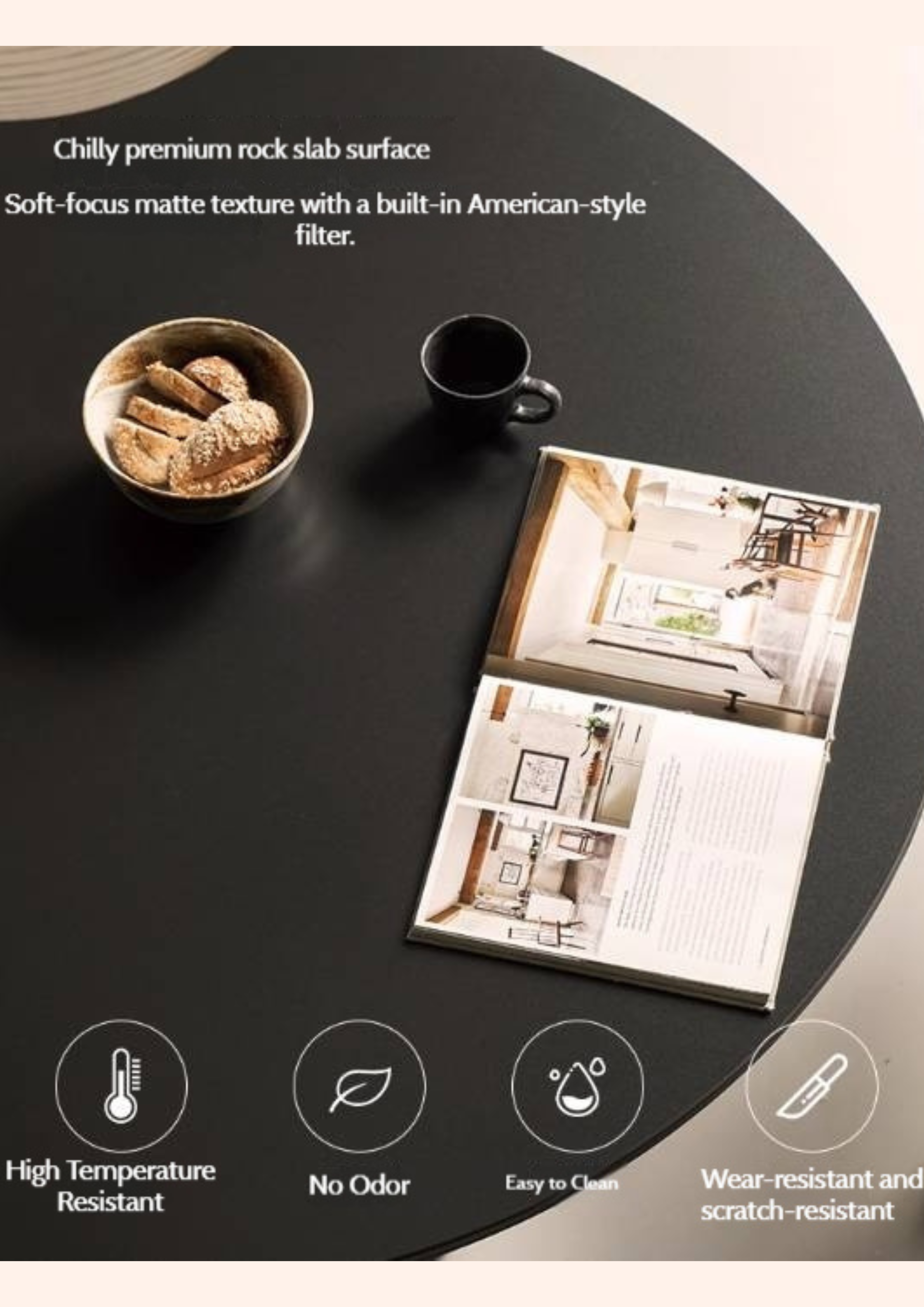 Ash Solid Wood Modern Minimalist Style Dining Table