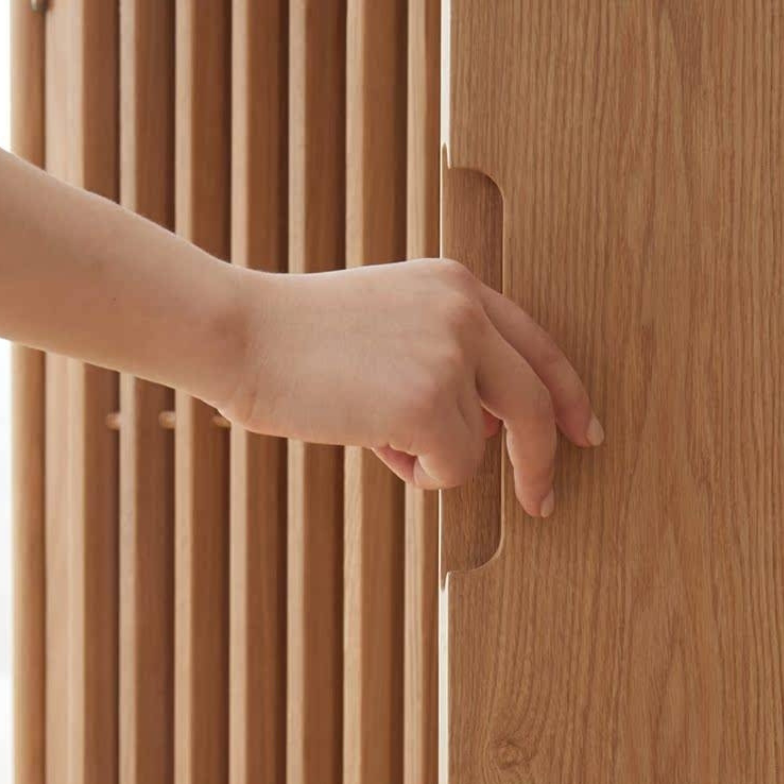 Ash Solid Wood Full Entrance Storage Shoe Cabinet