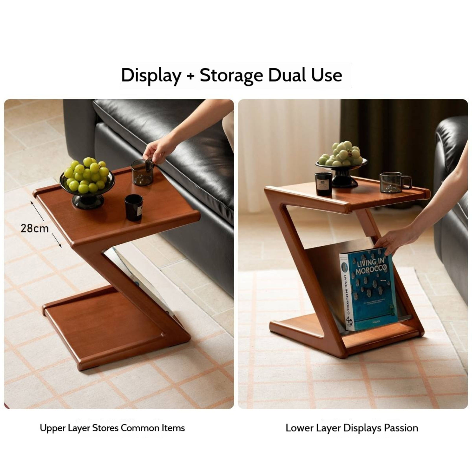 Poplar Solid Wood Bauhaus Style Side Table