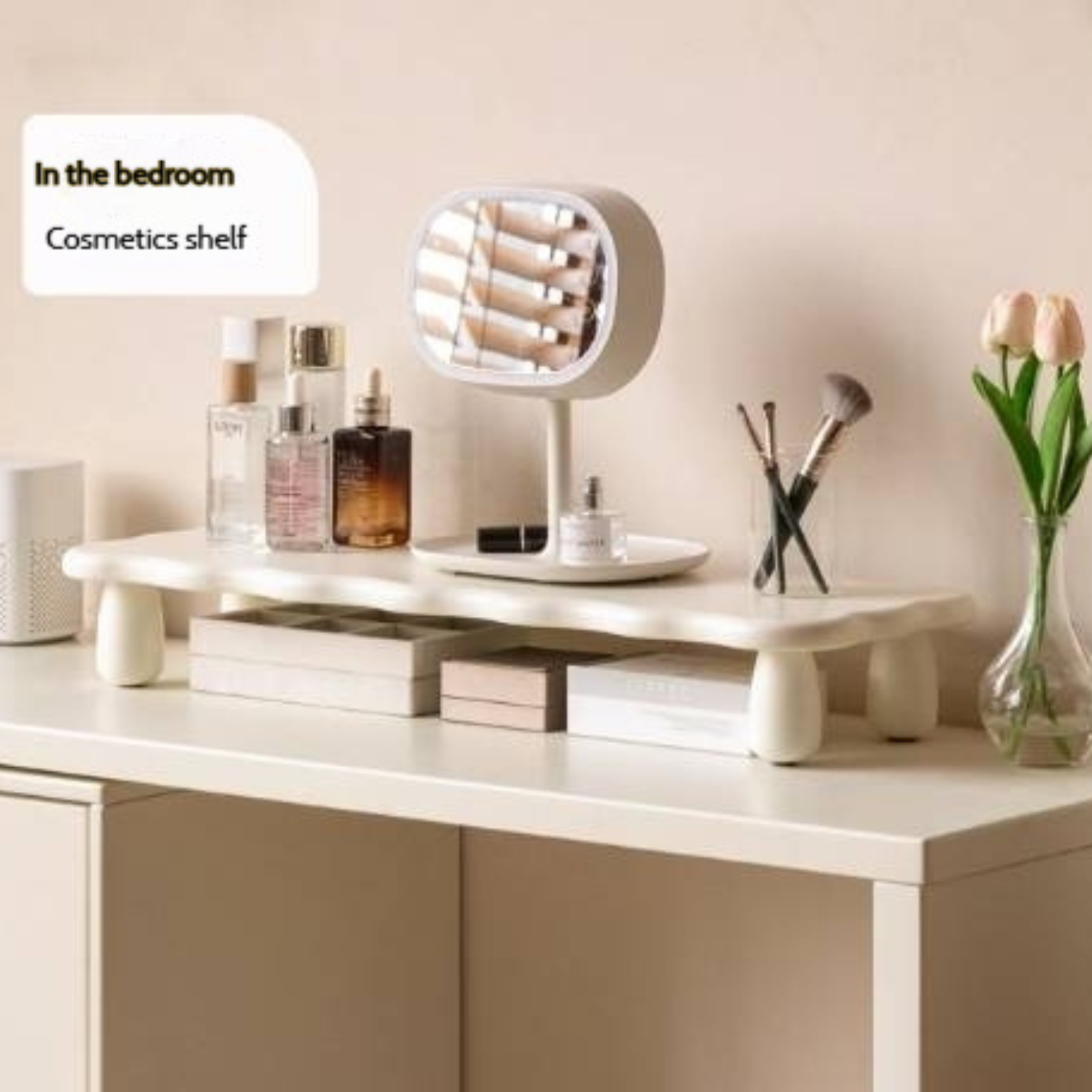 Tulipwood Solid Wood Computer Desktop, Storage Rack