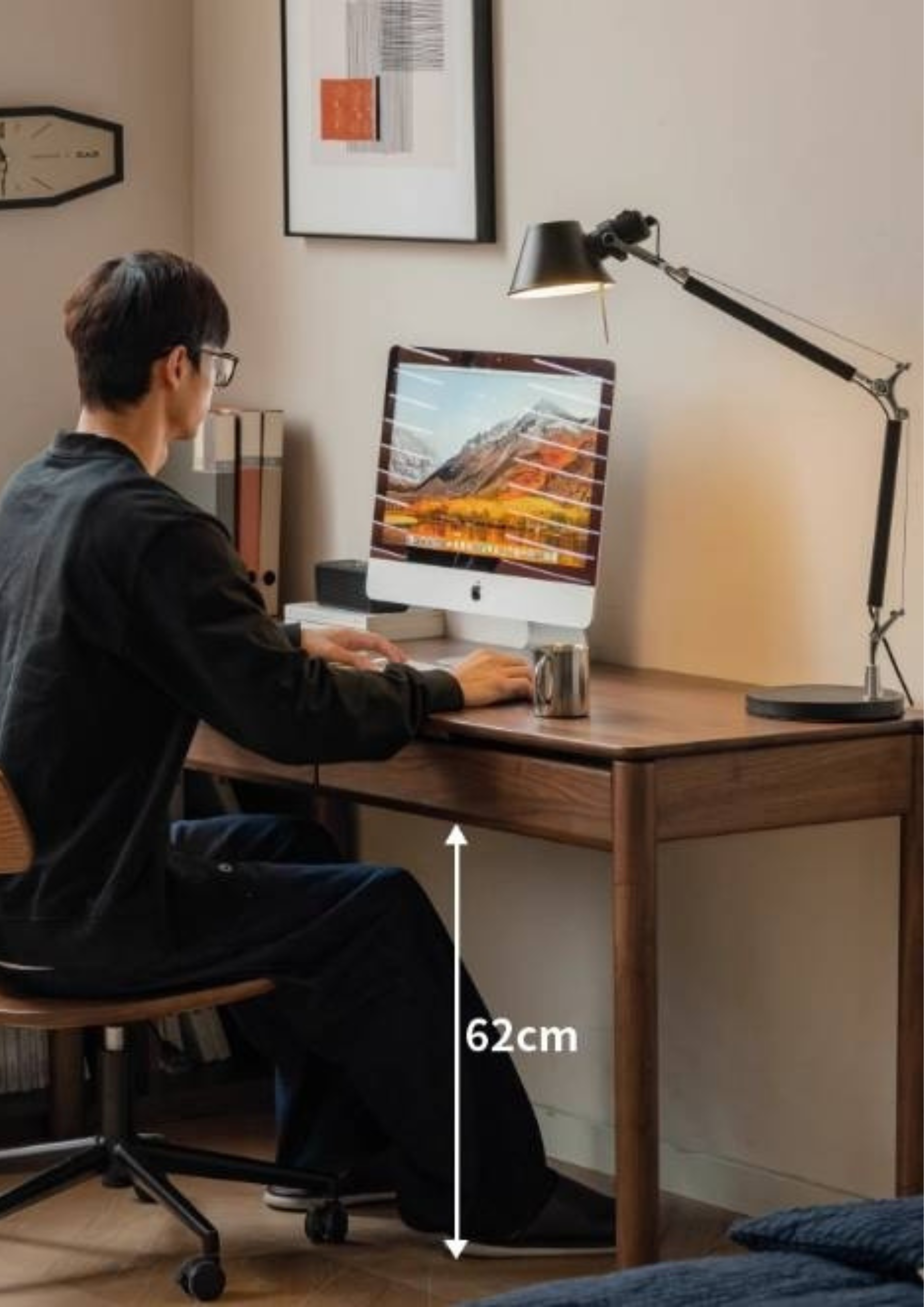 Black Walnut Solid Wood Luxury Office Desk