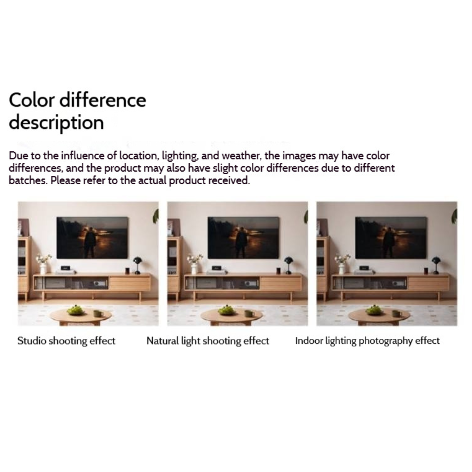 Oak Solid Wood Modern TV Cabinet