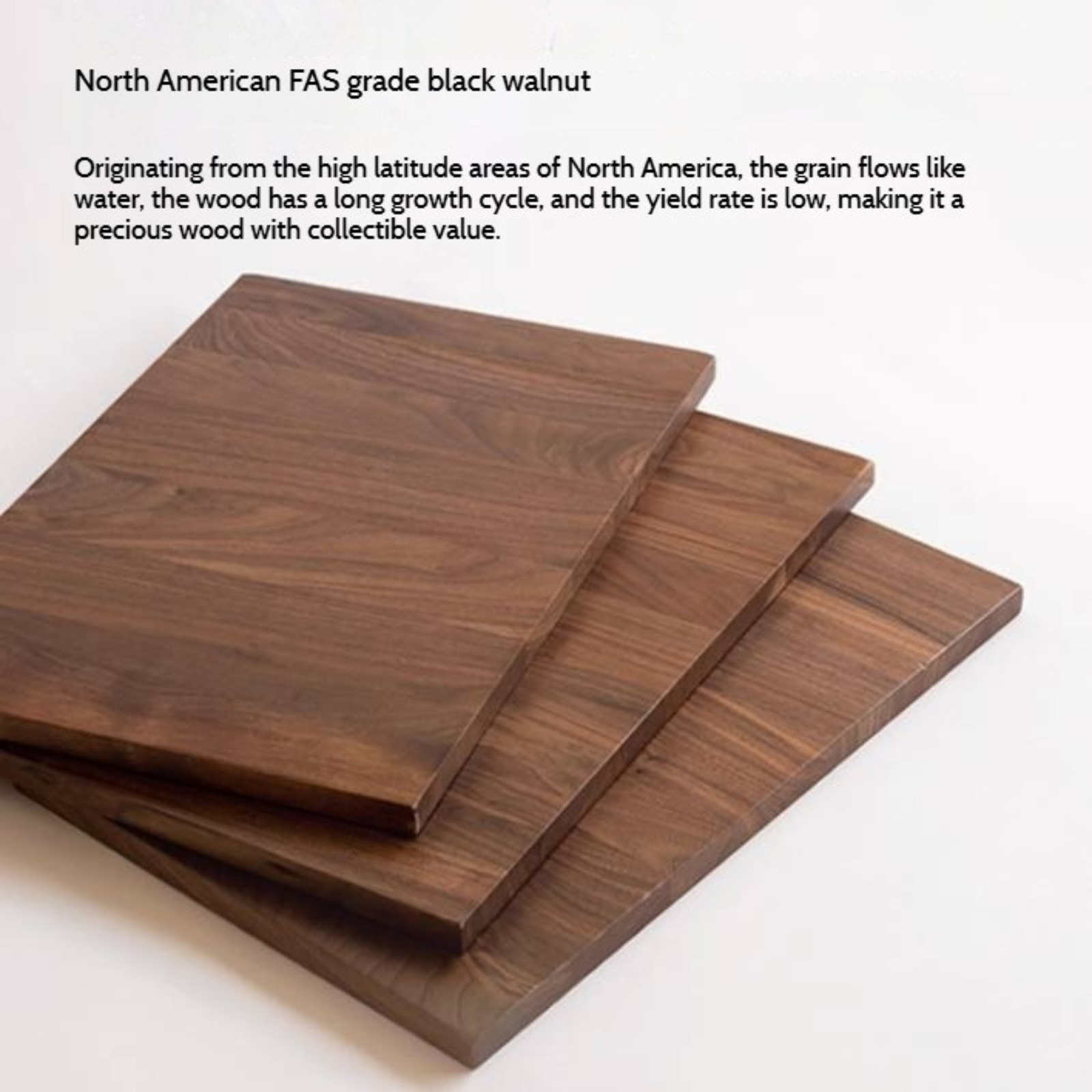 Black Walnut Solid Wood Rectangular Tea Table