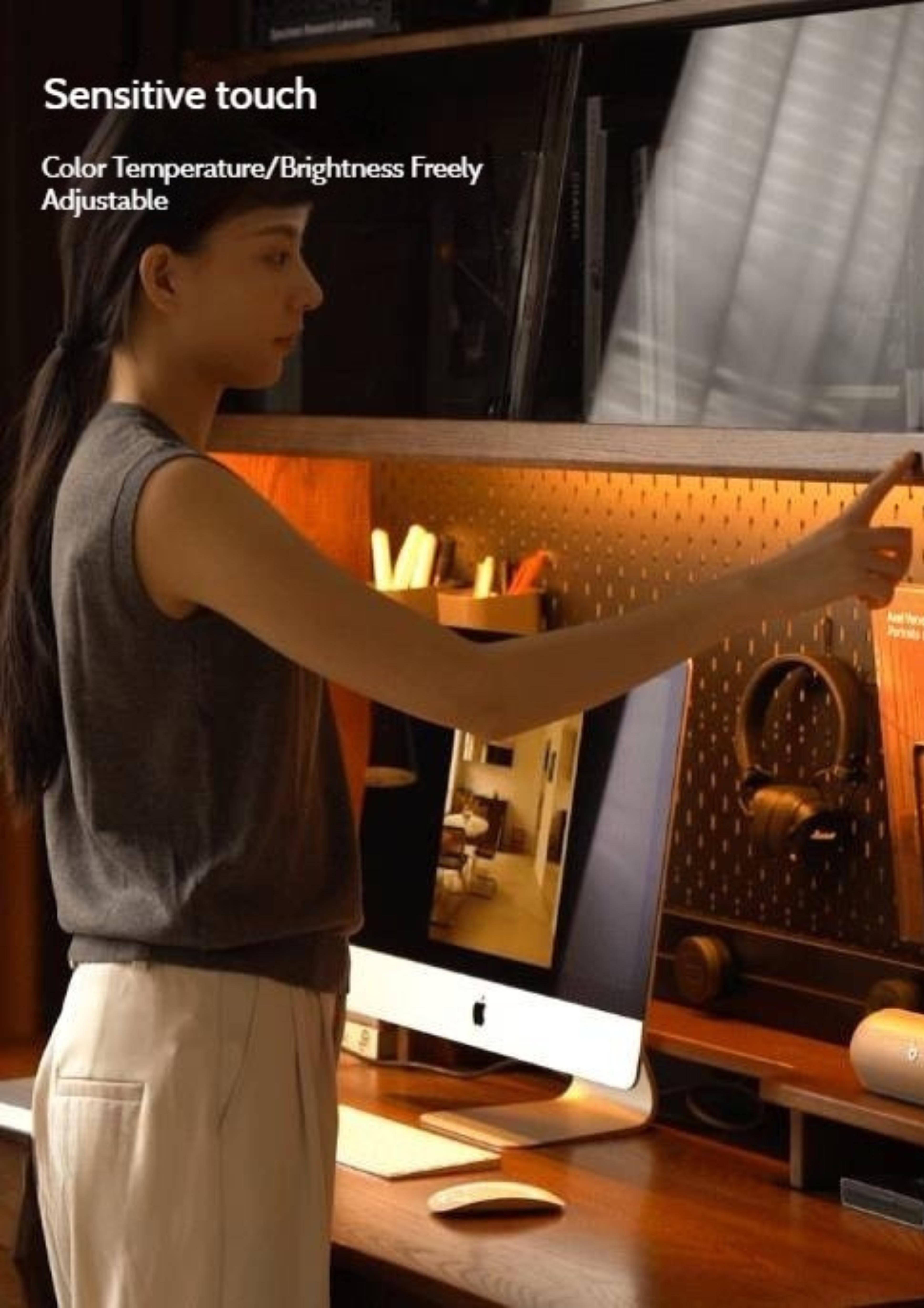 Oak Solid Wood Computer Desk With Shelf