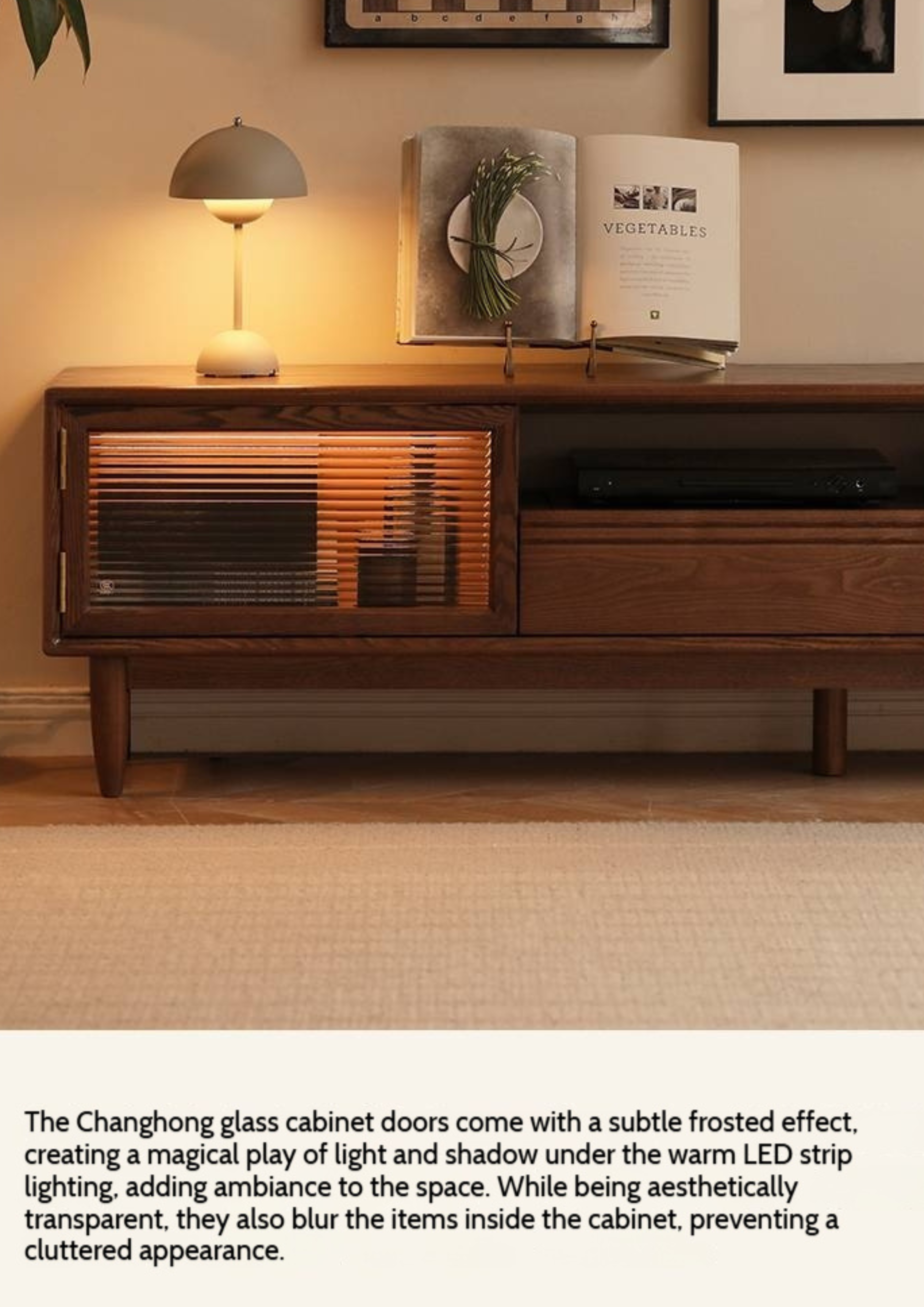 Ash Solid Wood Modern Minimalist TV Stand