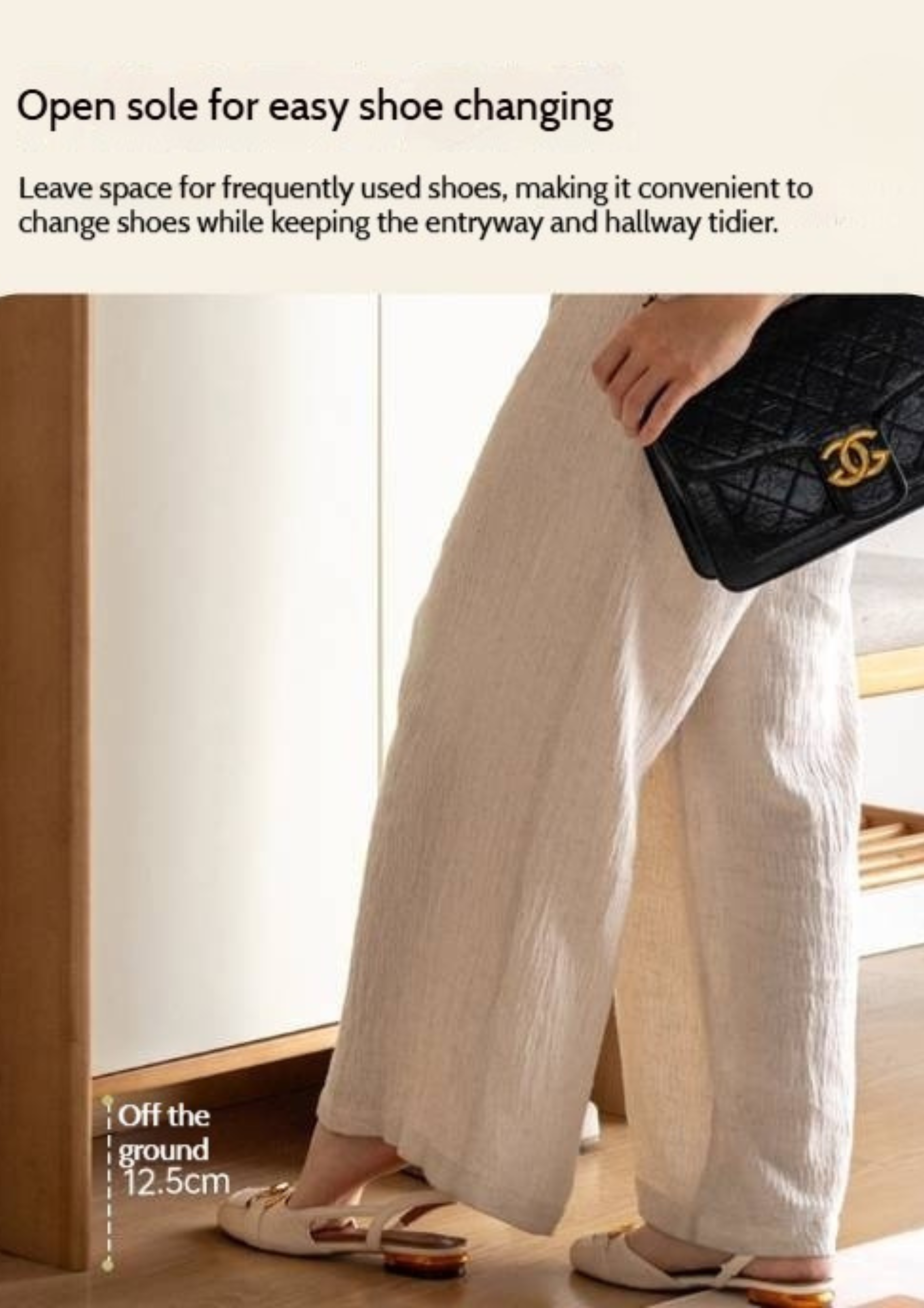 Poplar Solid Wood Shoe Cabinet