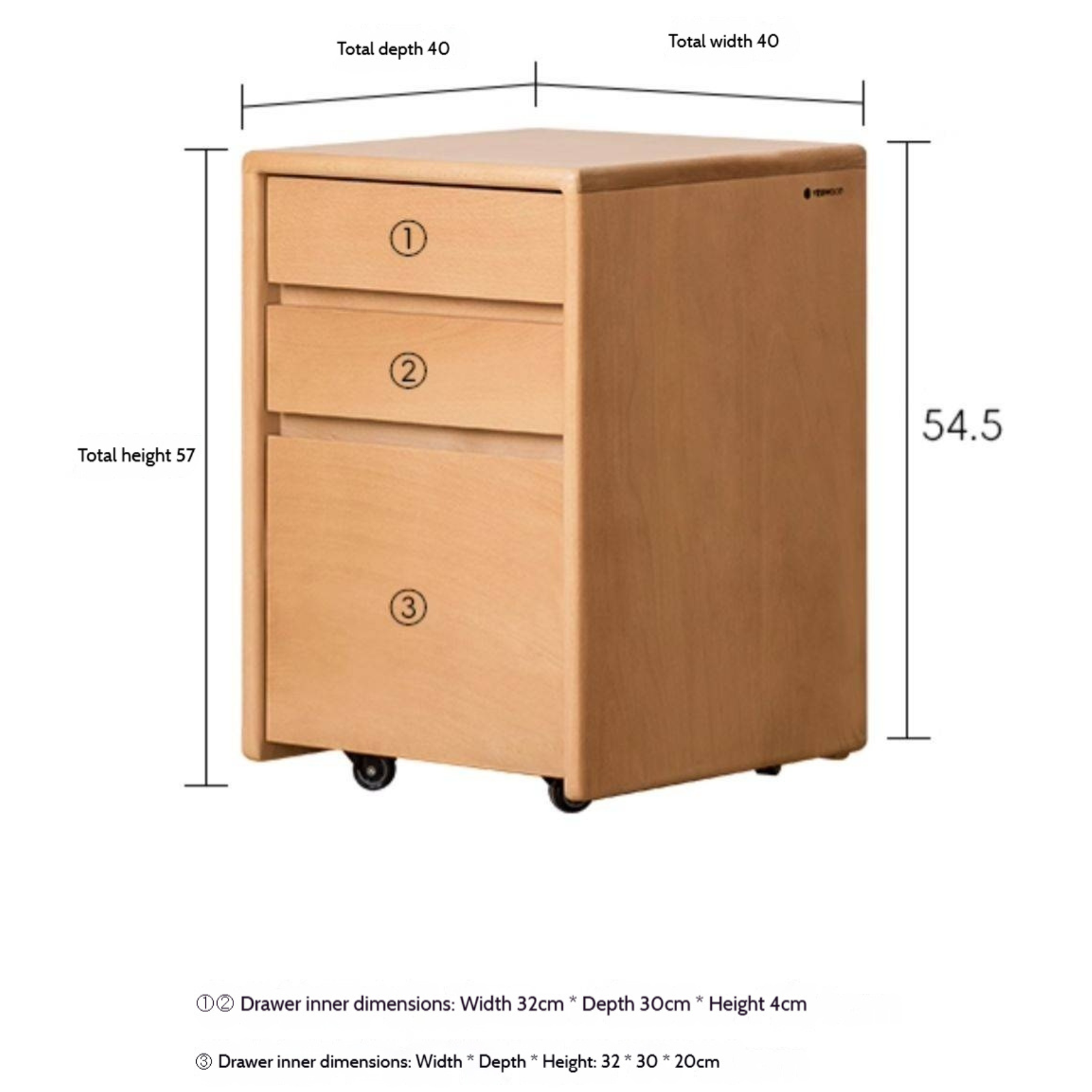Beech Solid Wood Kids Study Table