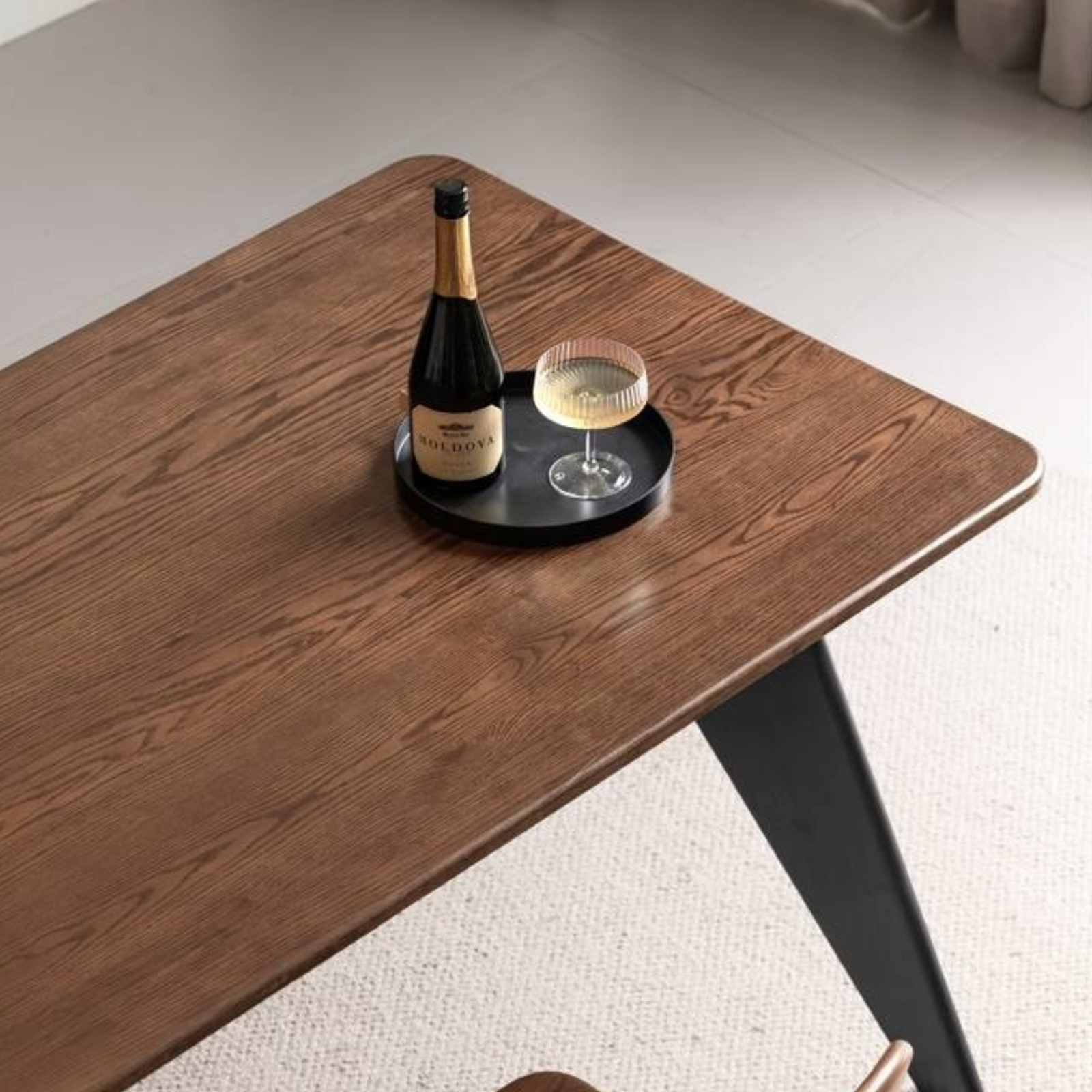 Oak Solid Wood Italian Light Luxury Dining Table