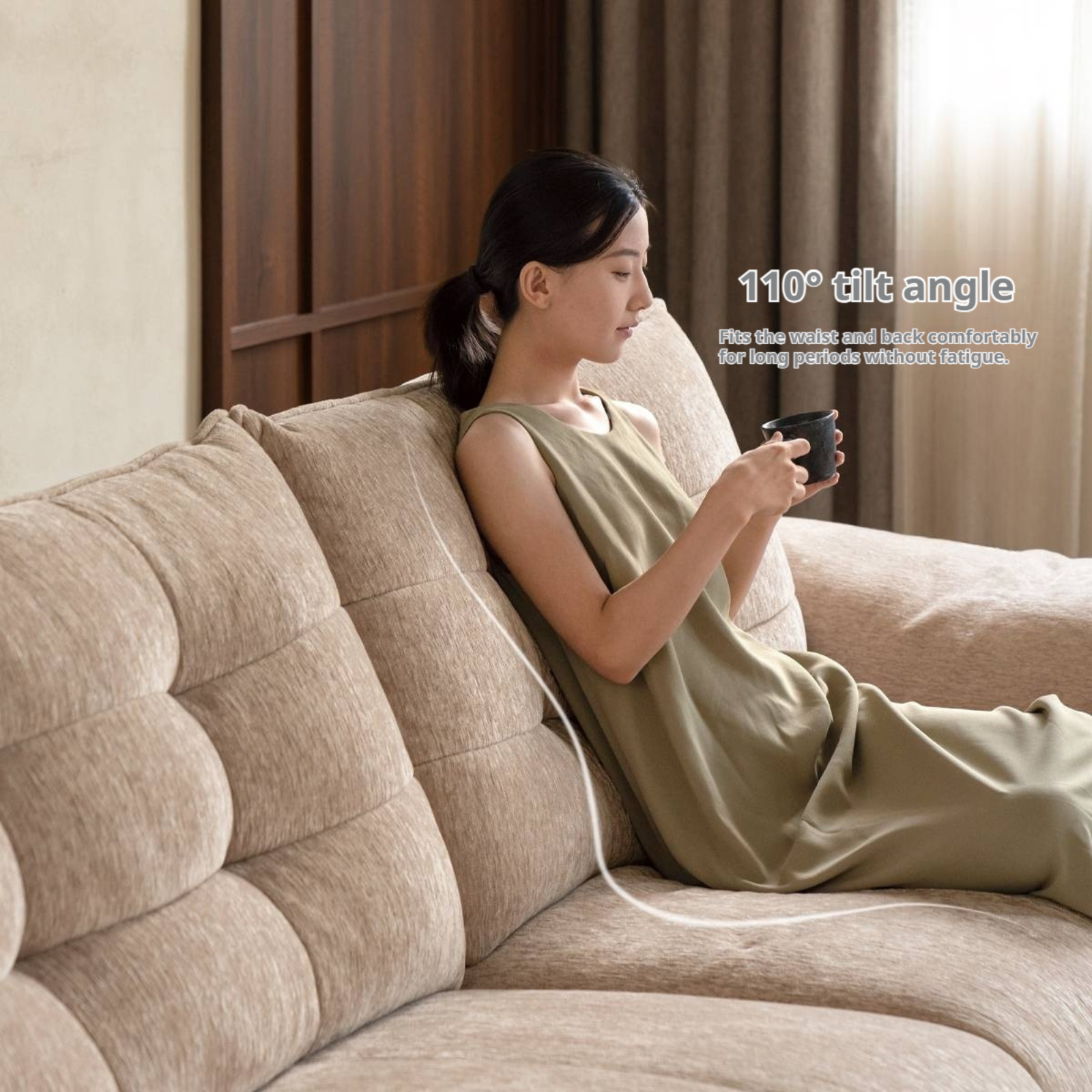 Modern Chenille Fabric Sofa, Couch with Removable and Washable Covers