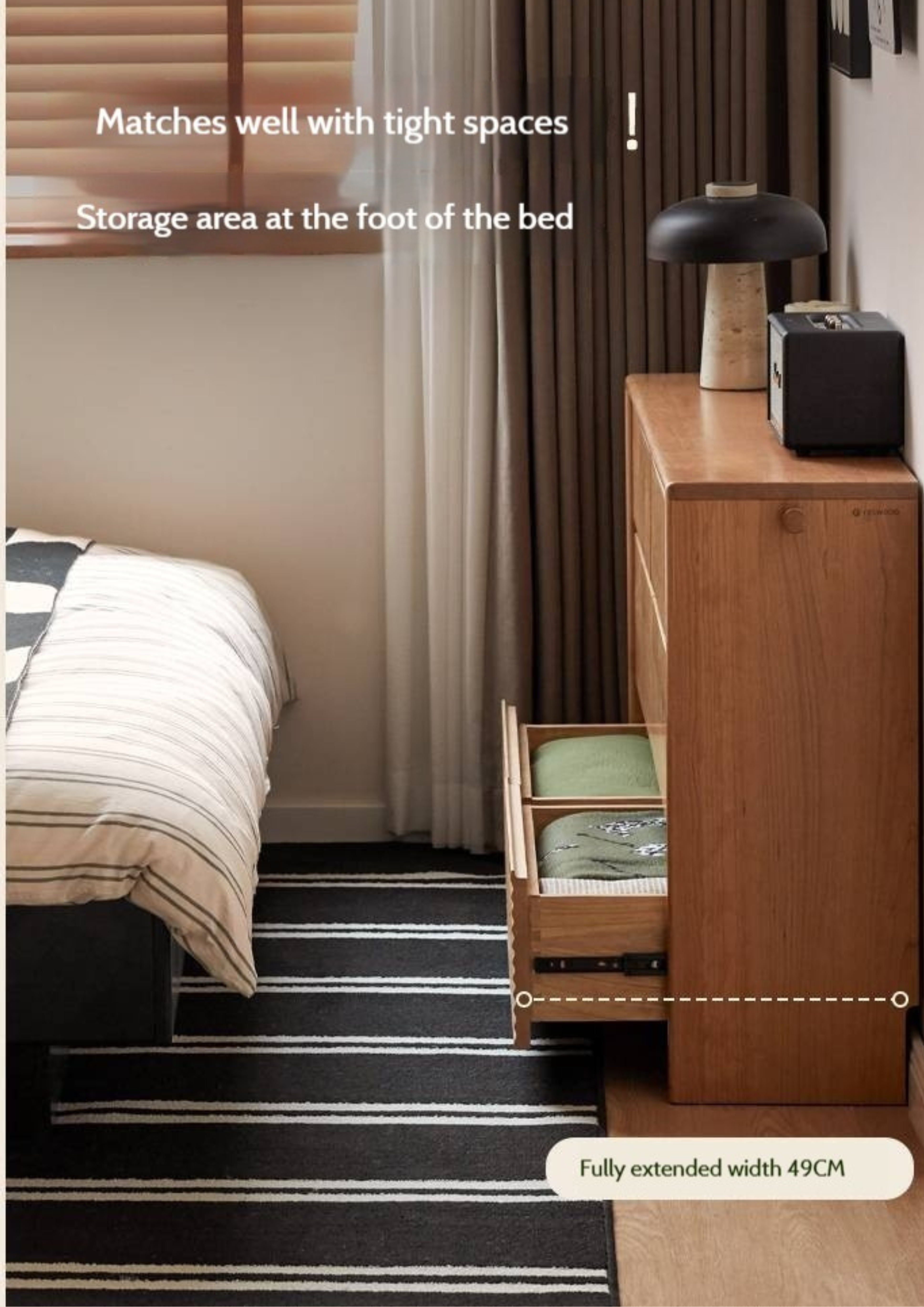 Cherry Solid Wood Retro Six-Drawer Chest