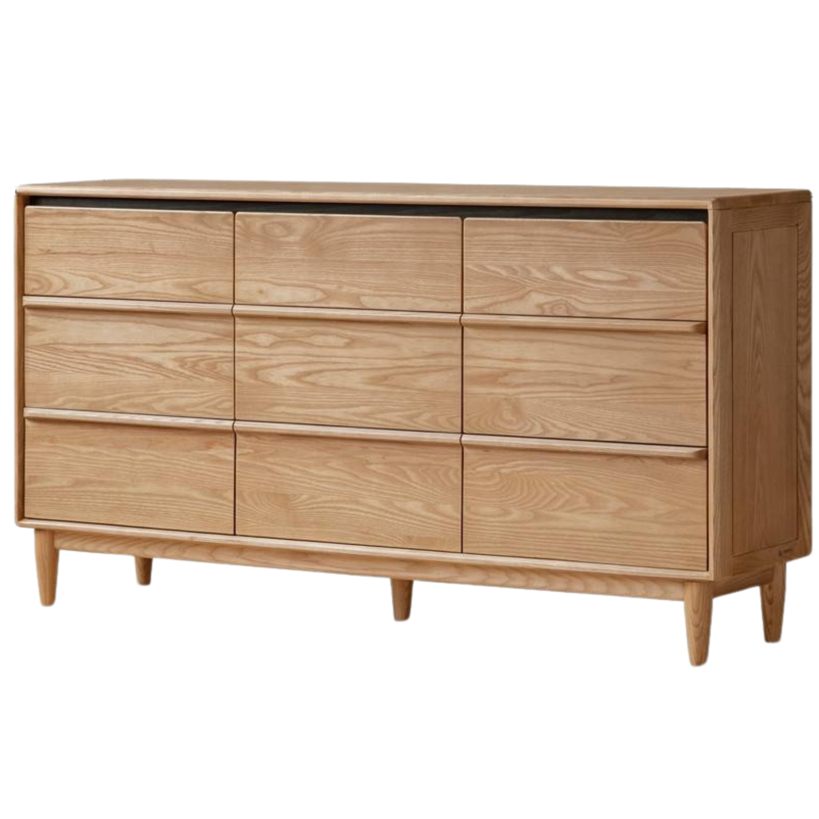 Ash Solid Wood Storage Drawer Cabinet