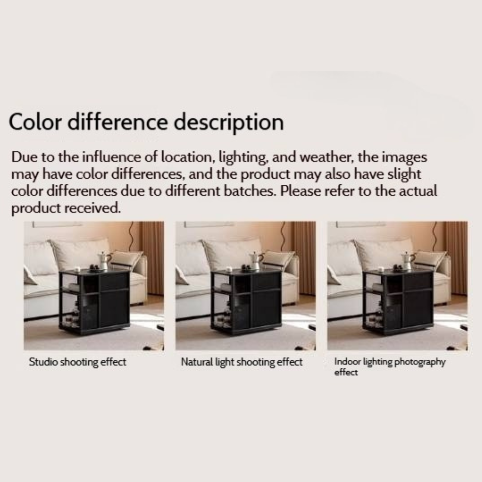Ash Solid Wood Mobile Side Cabinet