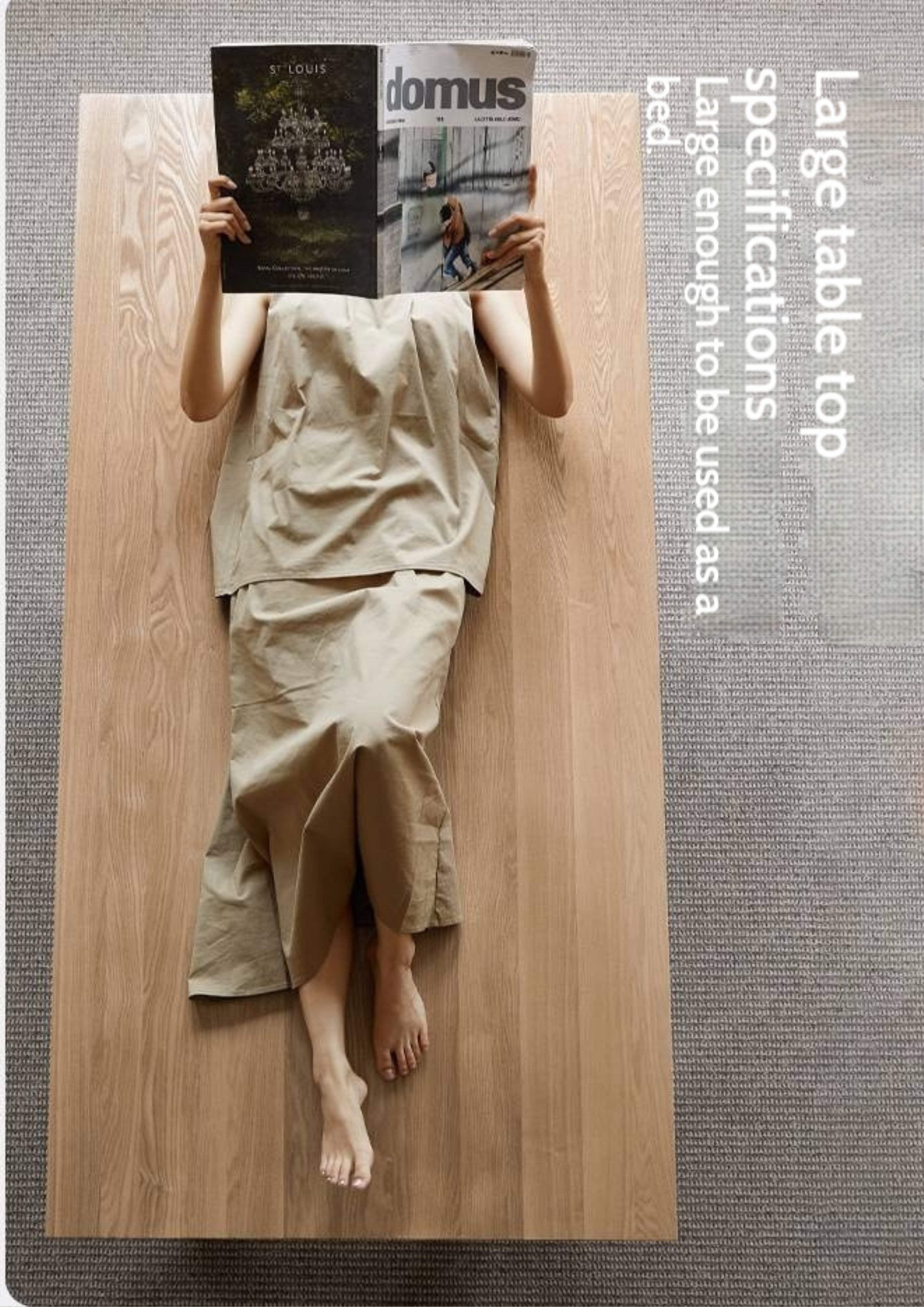 Ash Solid Wood Wabi Sabi Style Dining Table