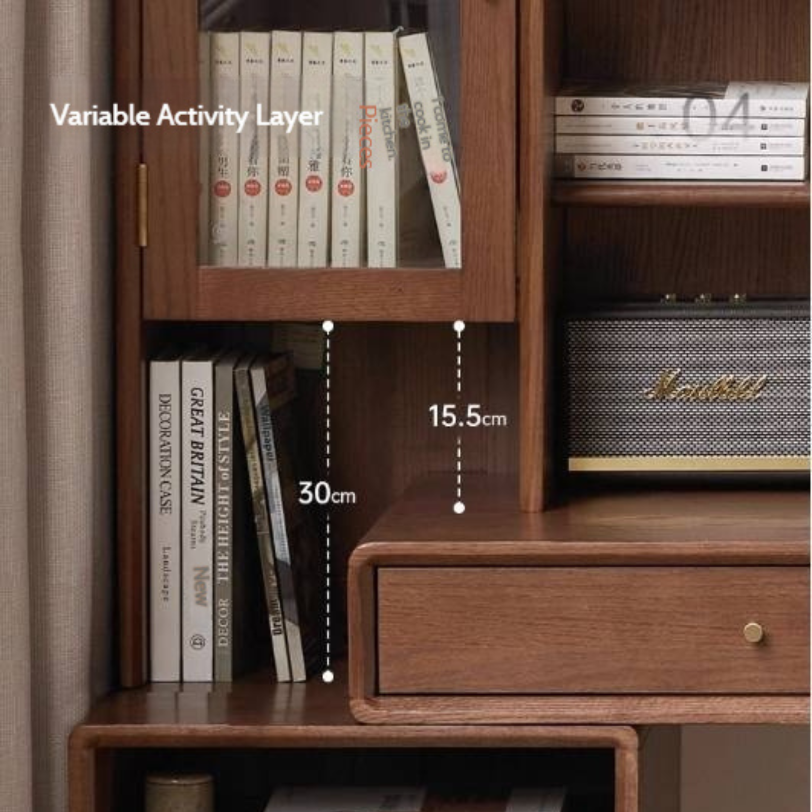 Oak Solid Wood Extendable Computer Desk