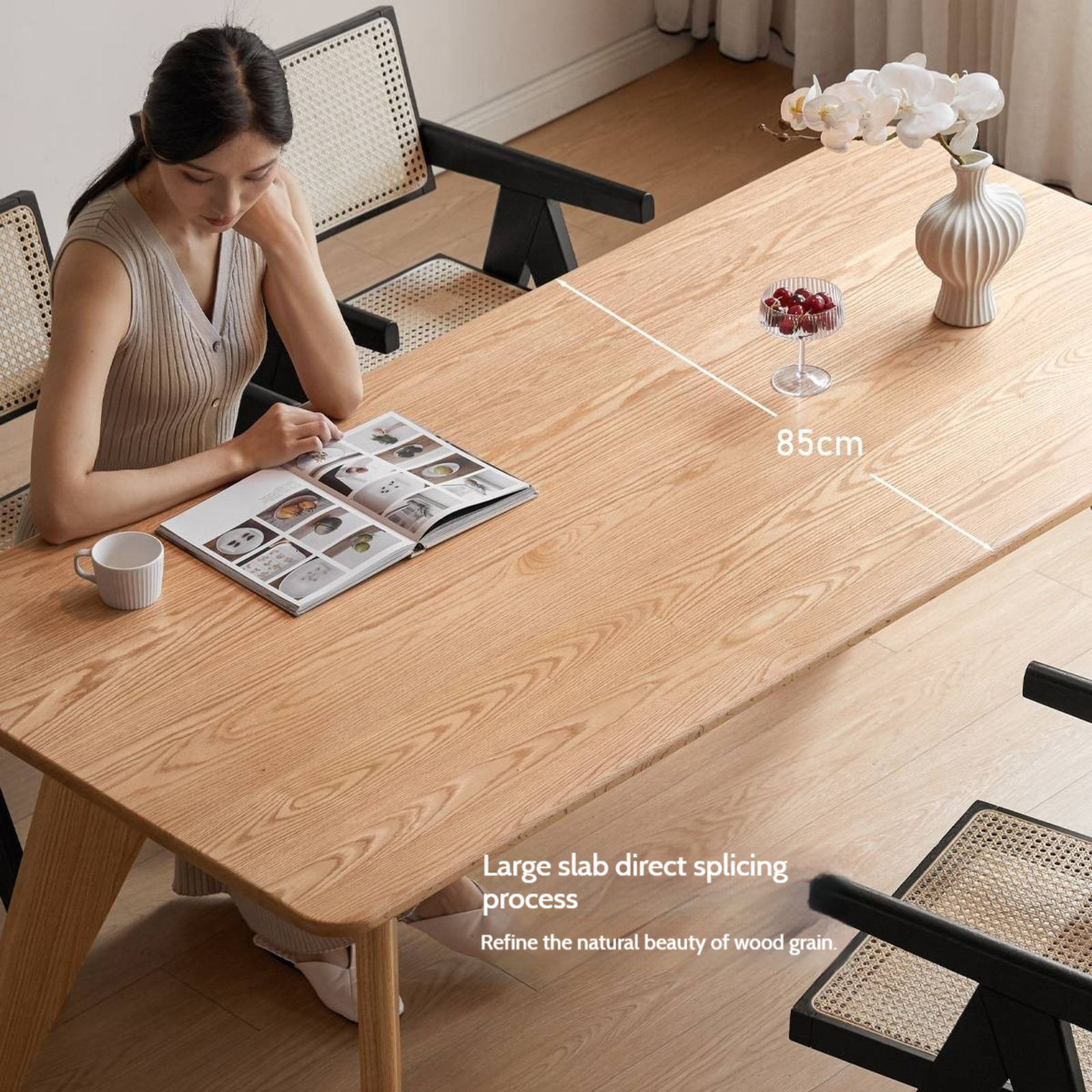 Oak Solid Wood Modern Dining Table