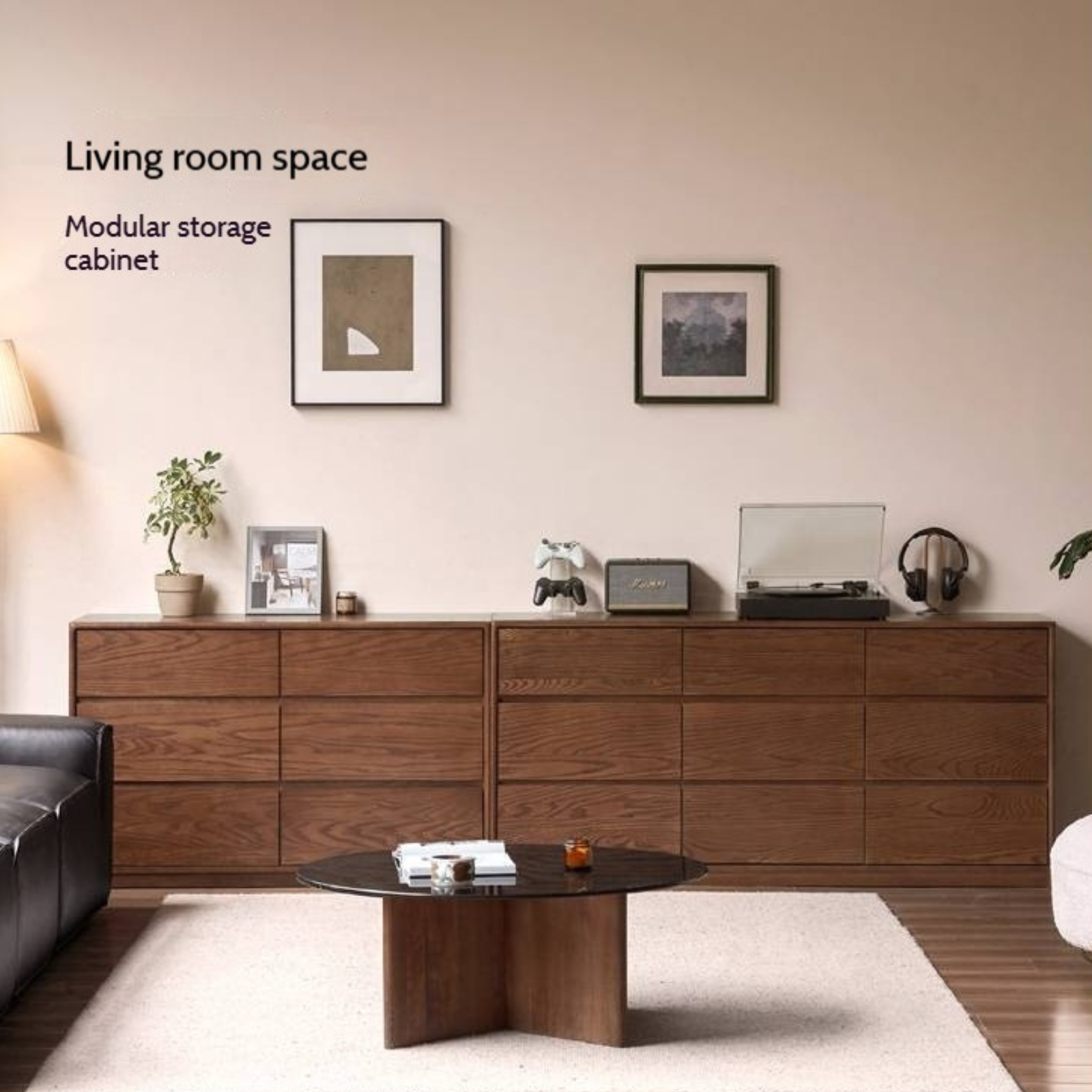 Oak Solid Wood Modern Drawer Cabinet